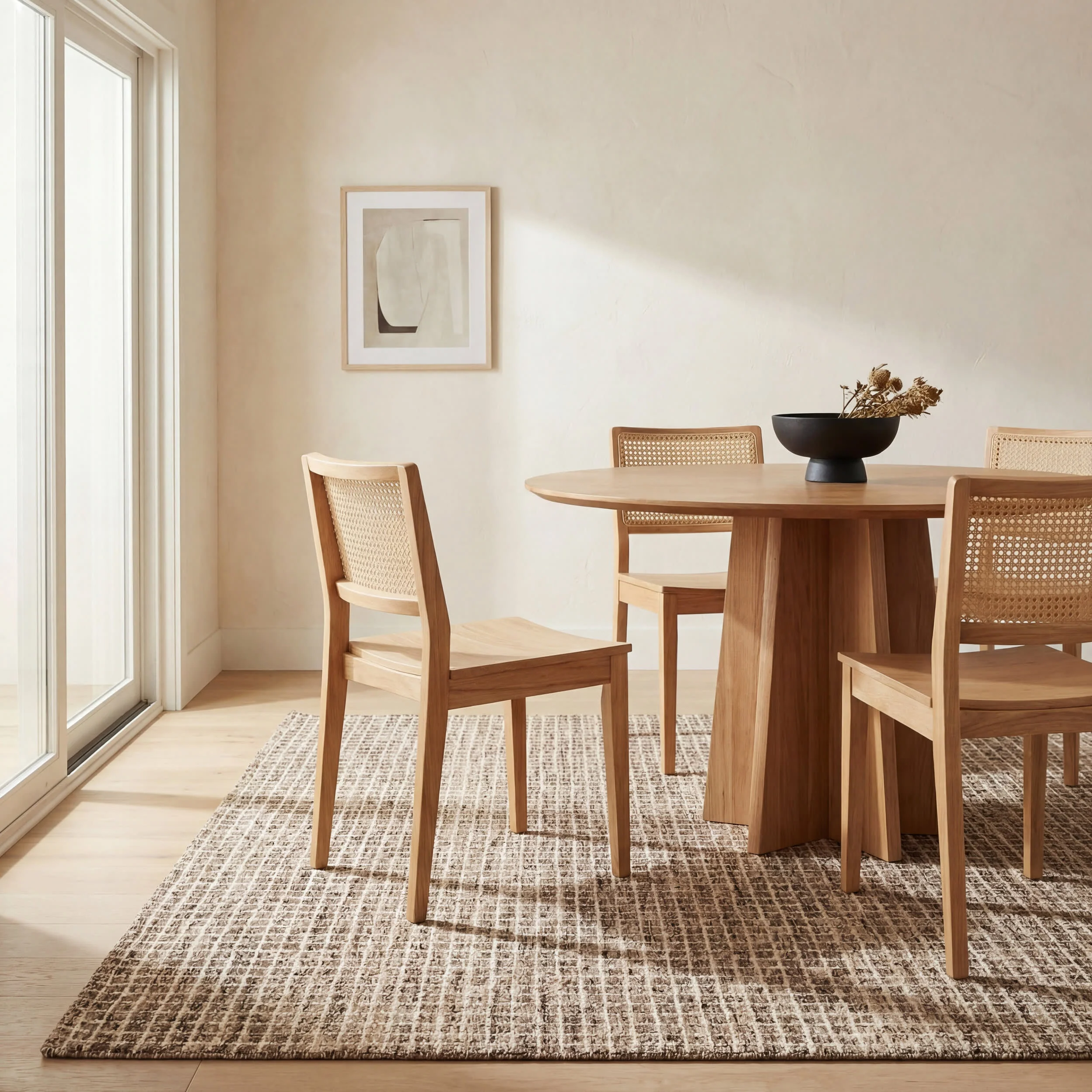 Melrose Checked Rug | Brown - Image 7