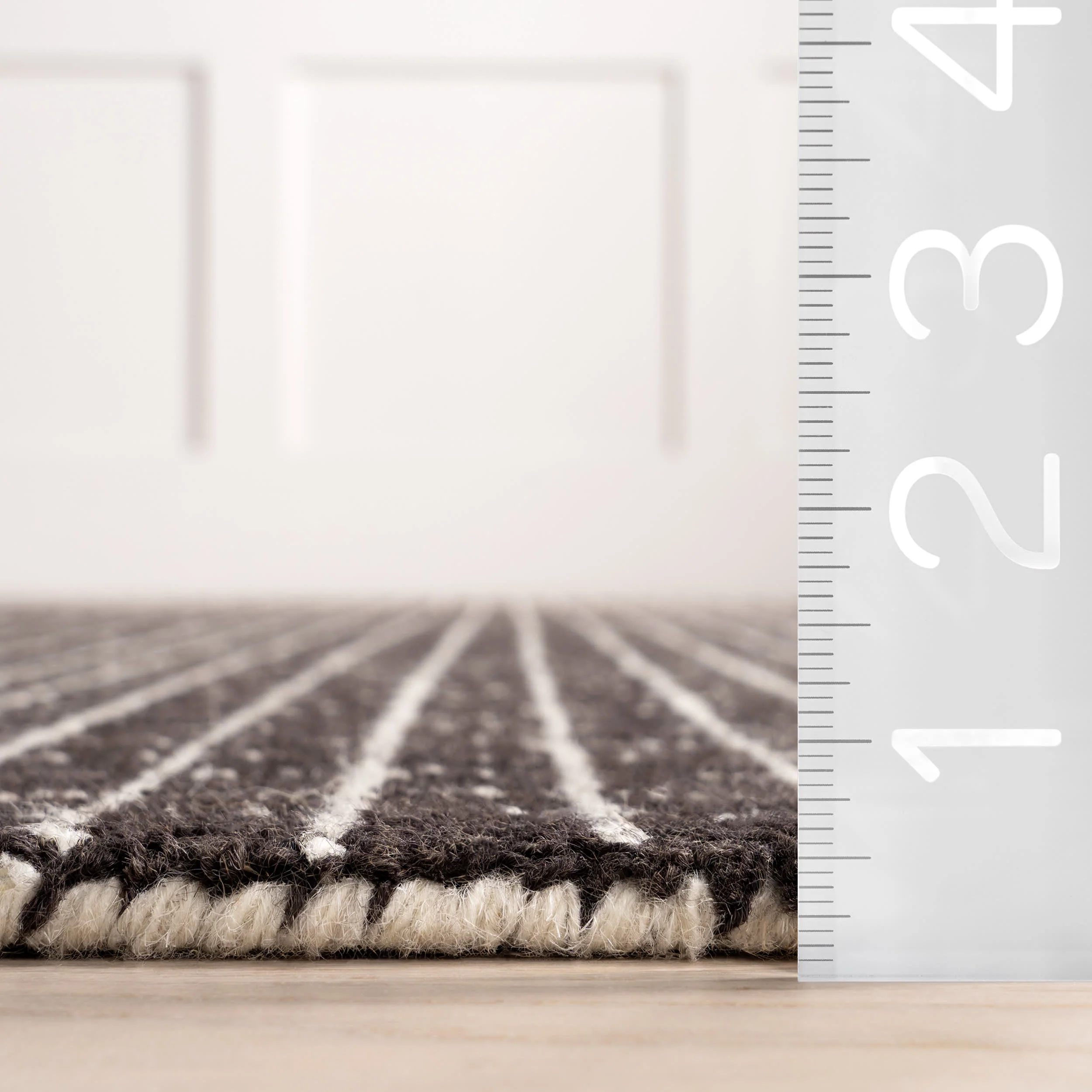 Melrose Checked Rug | Charcoal - Image 6
