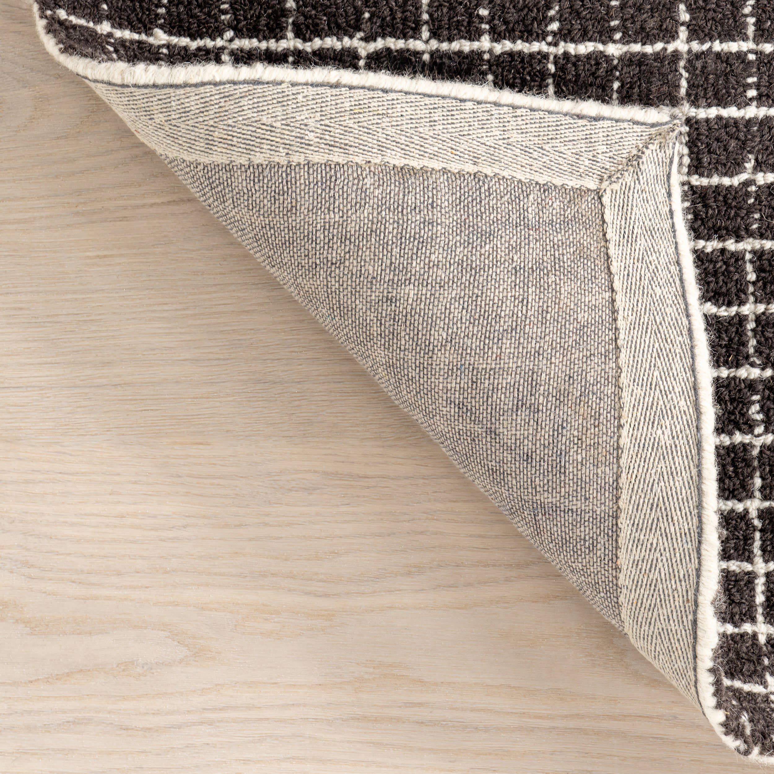 Melrose Checked Rug | Charcoal - Image 8