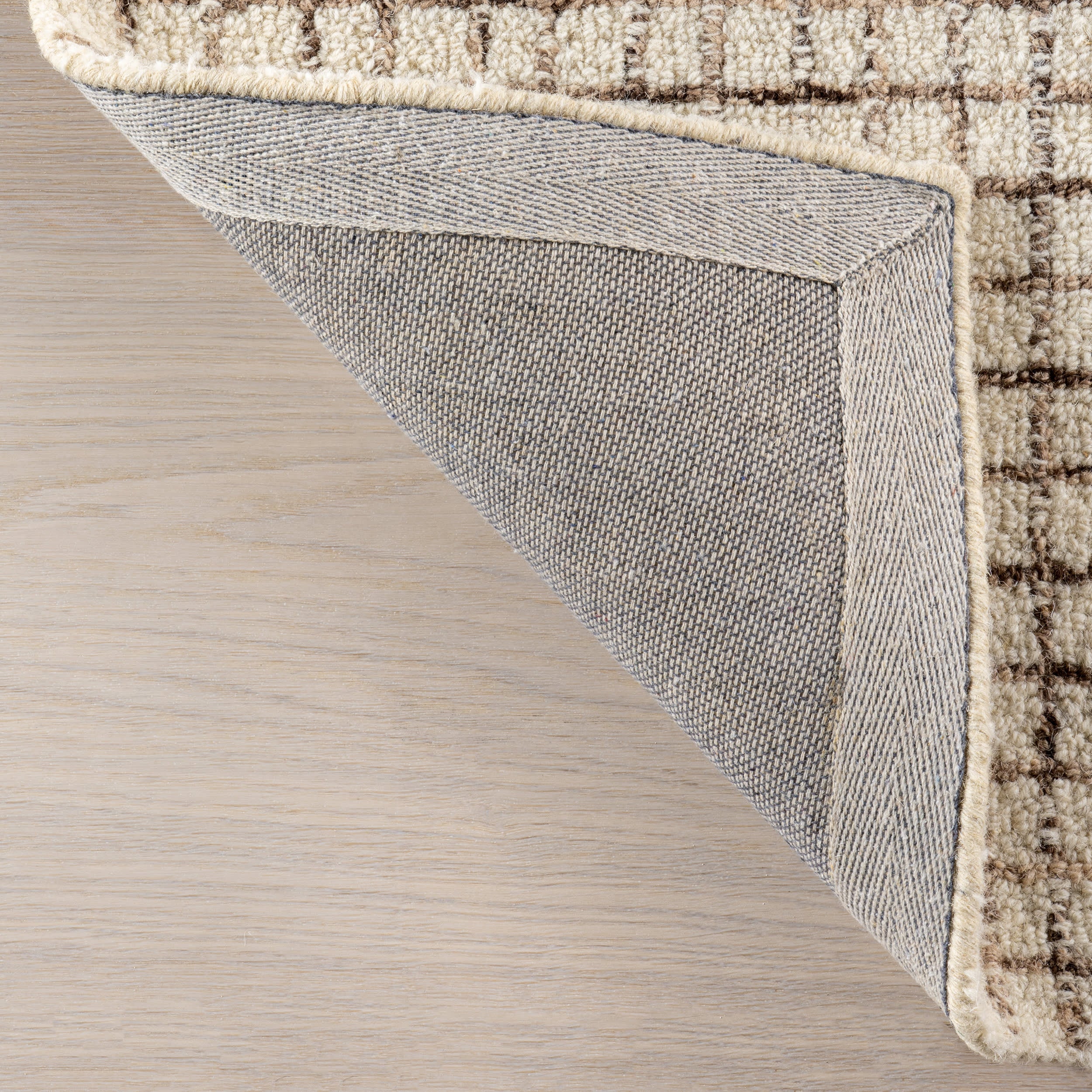 Melrose Checked Rug | Cream - Image 8