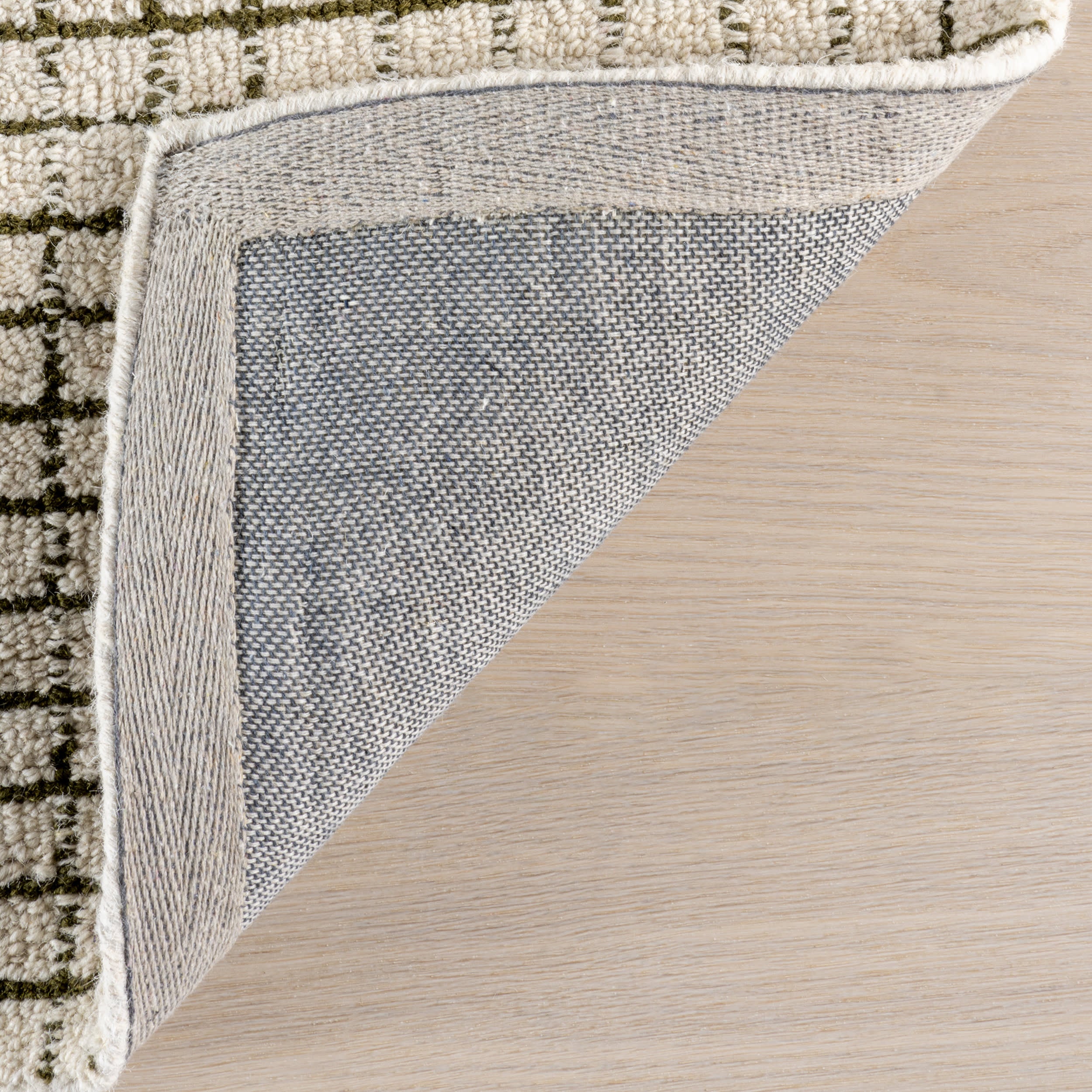 Melrose Checked Rug | Green - Image 8