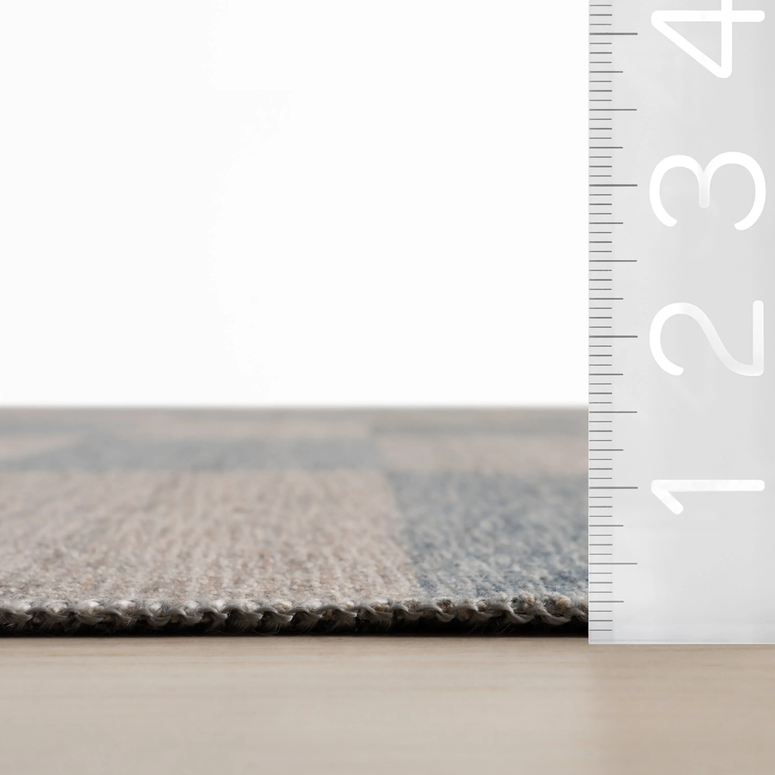Mephira Checkered Washable Rug | Blue - Image 6