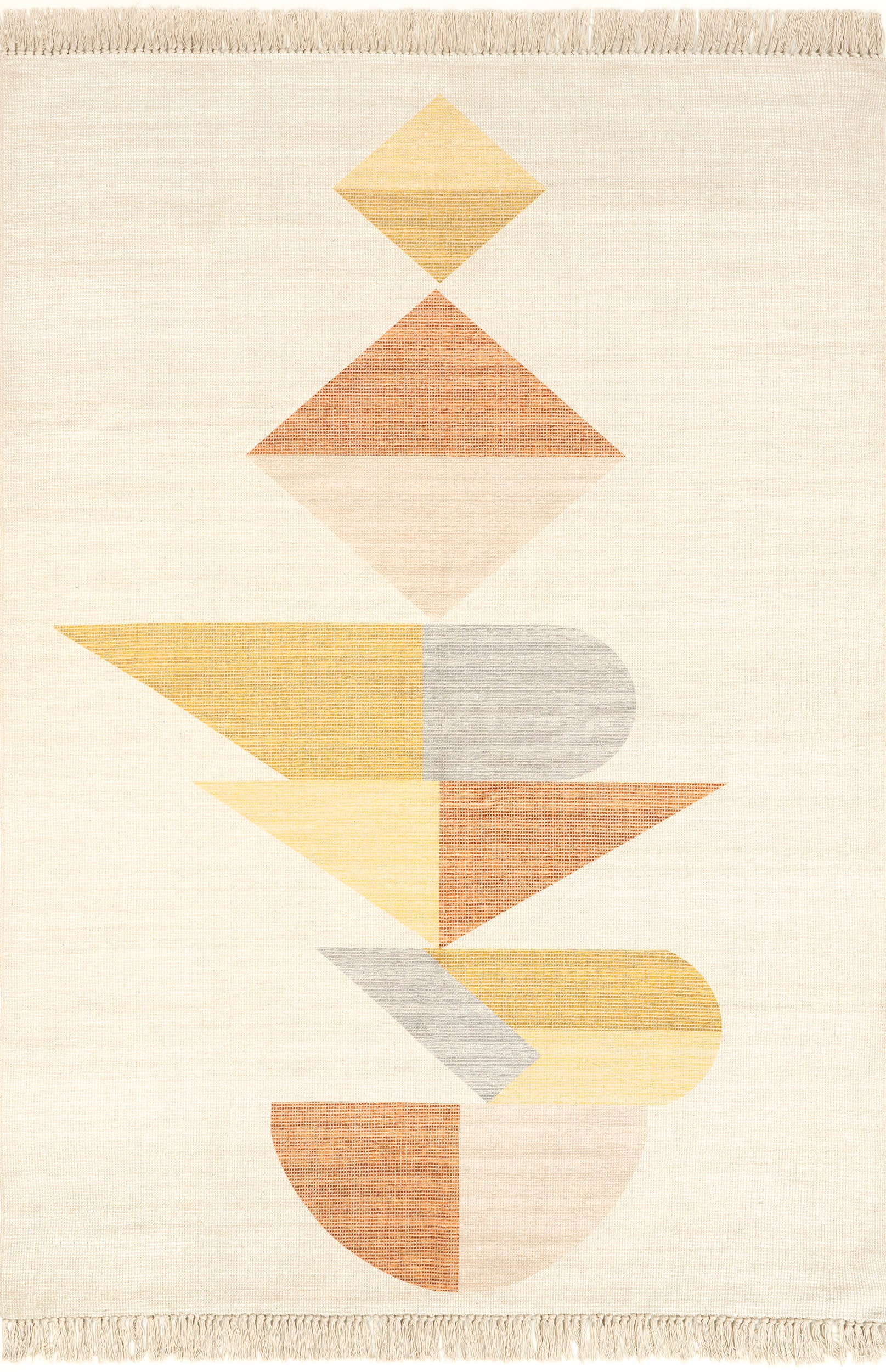 Merinda Connecting Shapes Rug | Ivory