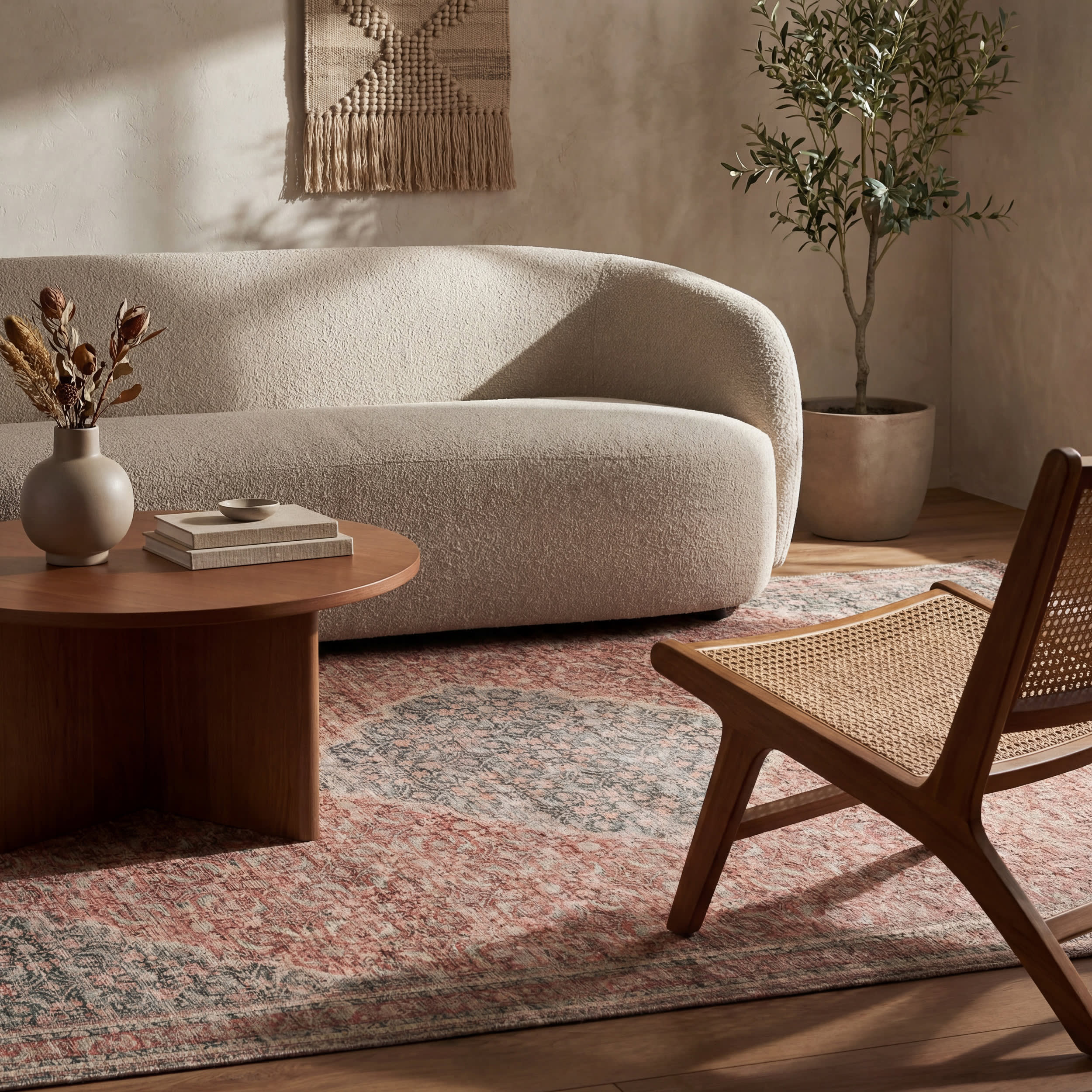 Merit Traditional Medallion Rug | Red - Image 5
