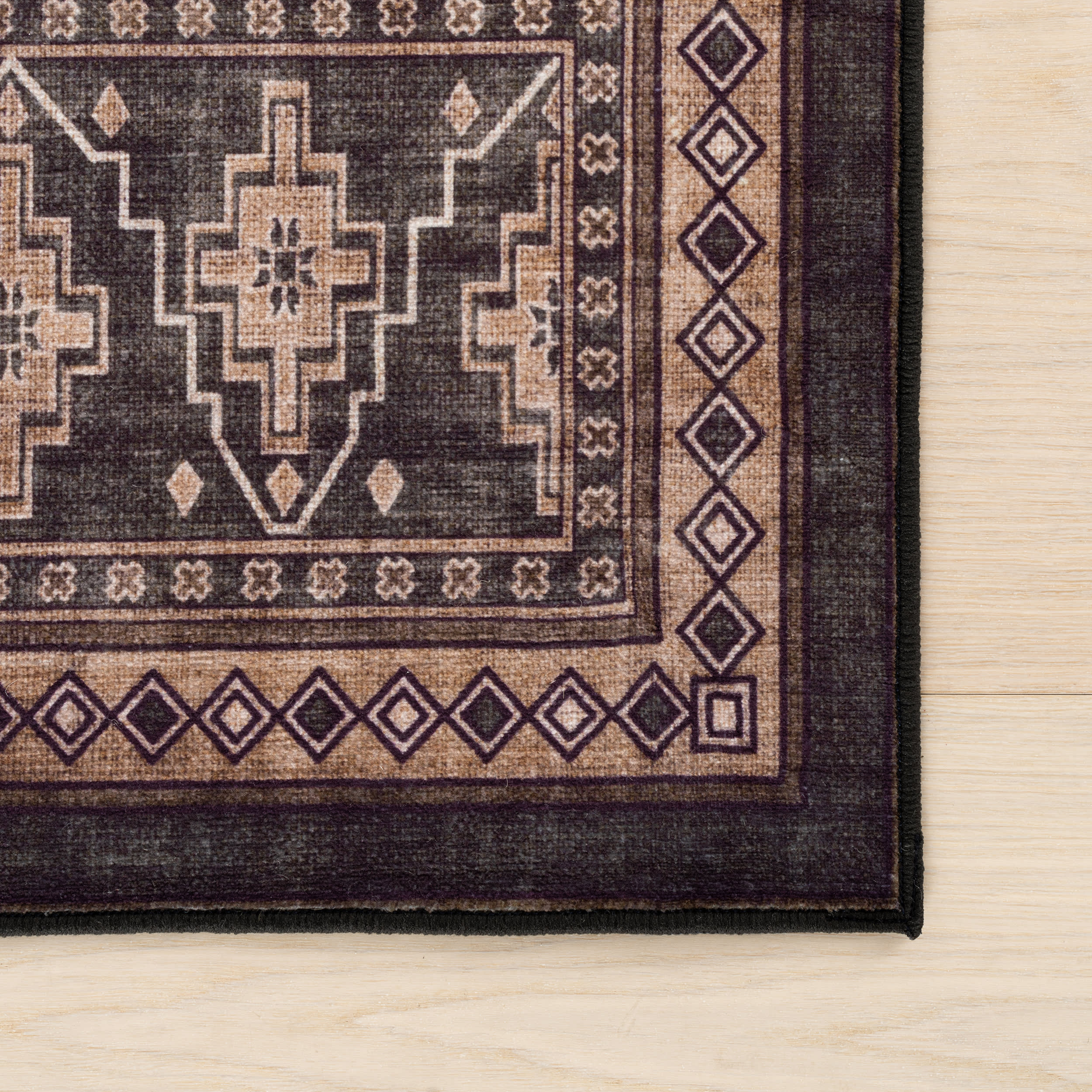 Mev Oriental and Persian Washable Rug | Brown - Image 4