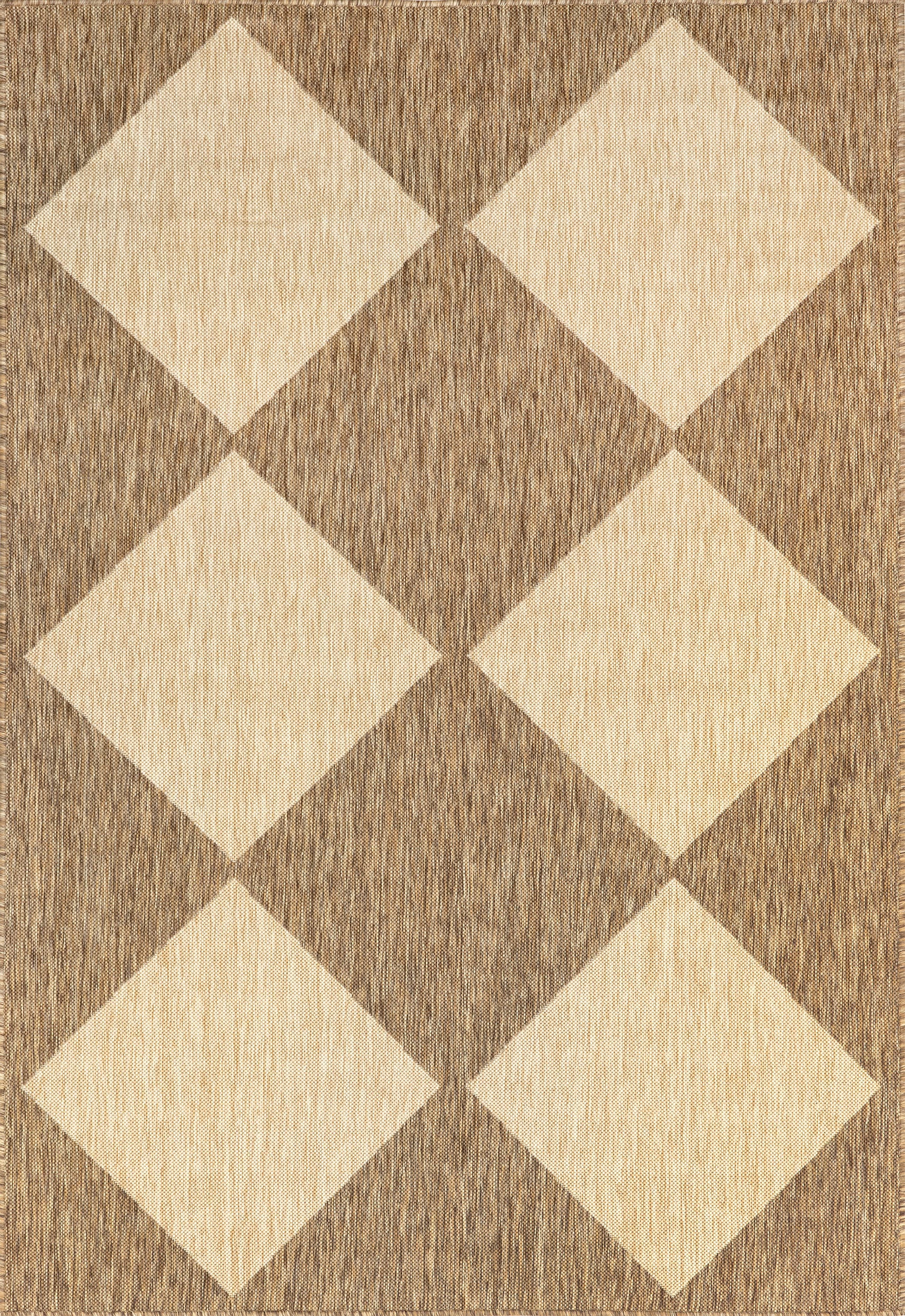 Meyari Indoor/Outdoor Checkered Rug | Brown
