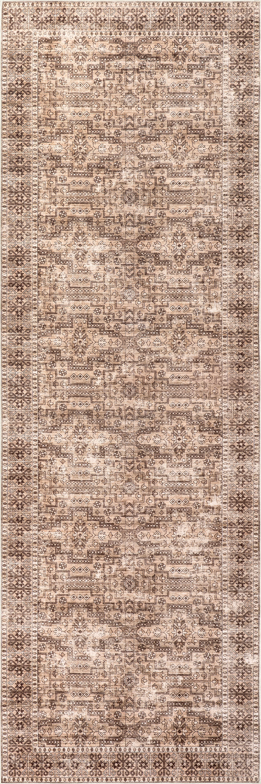 Milani Botanical Spill Proof Washable Rug | Beige