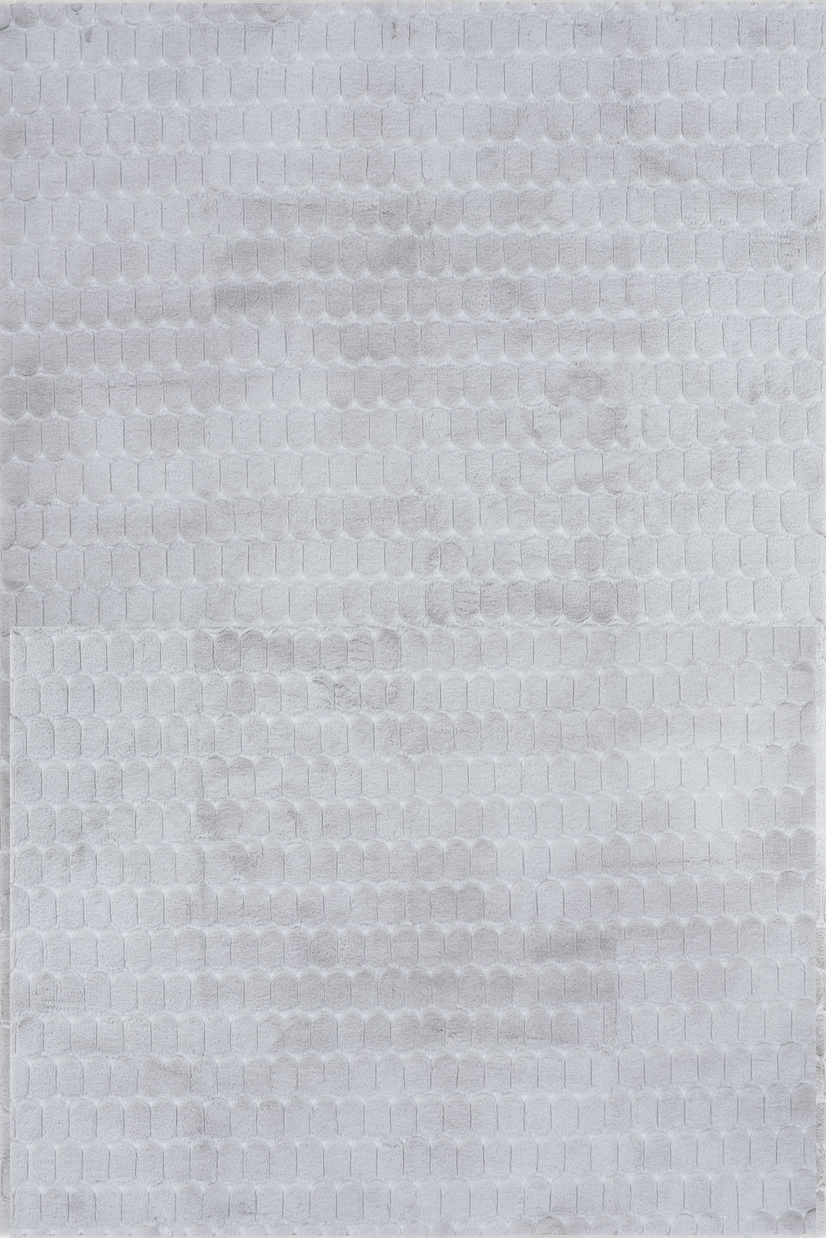 Milazia Honeycomb Plush Cloud Washable Rug | Silver