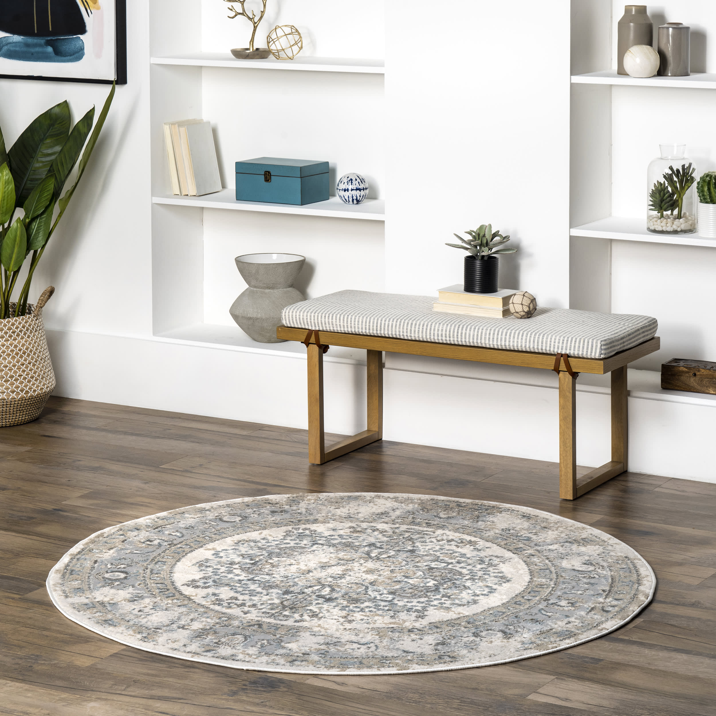 Milky Medallion Rug | Silver - Image 2