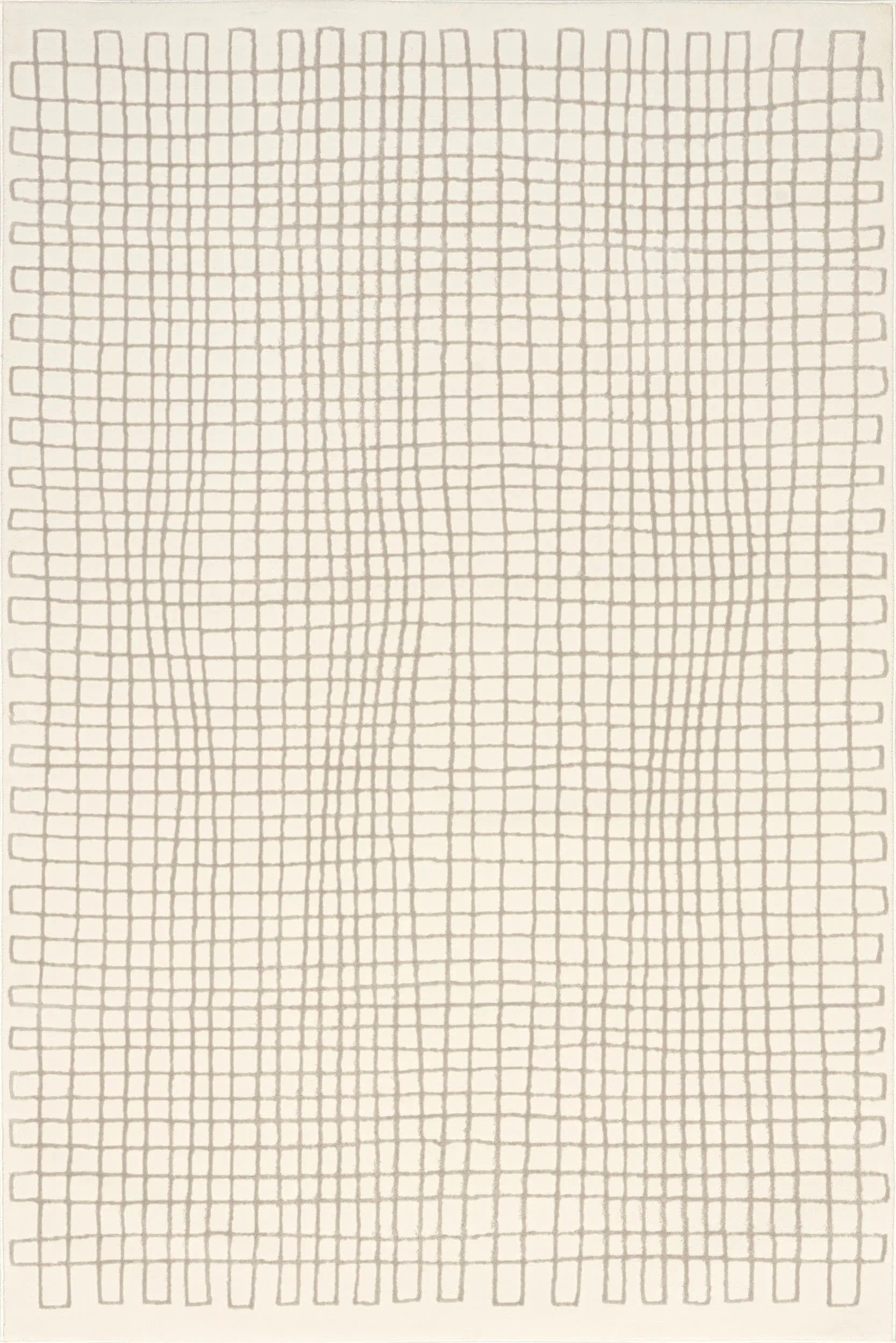 Millburn Plush Textured Washable Rug | Cream/Grey