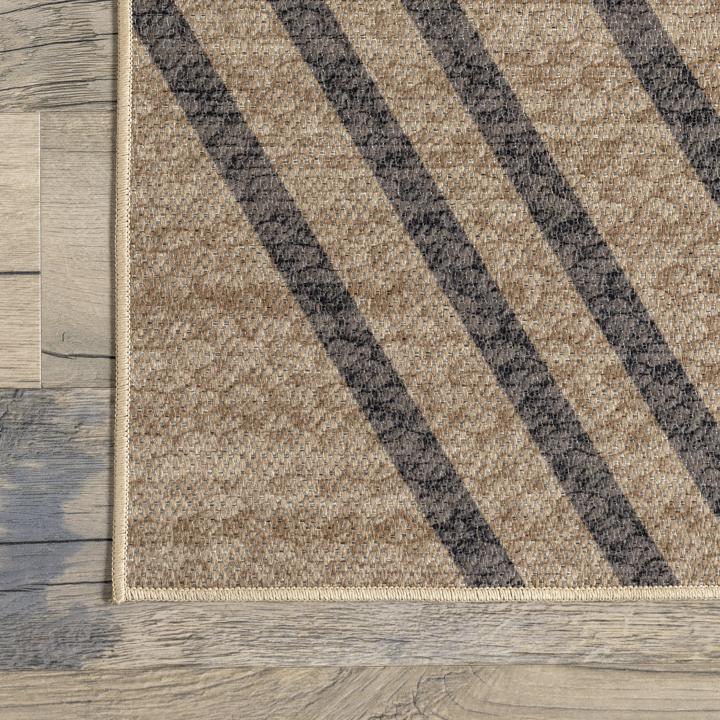 Milly Easy-Jute Washable Waves Rug | Natural - Image 3