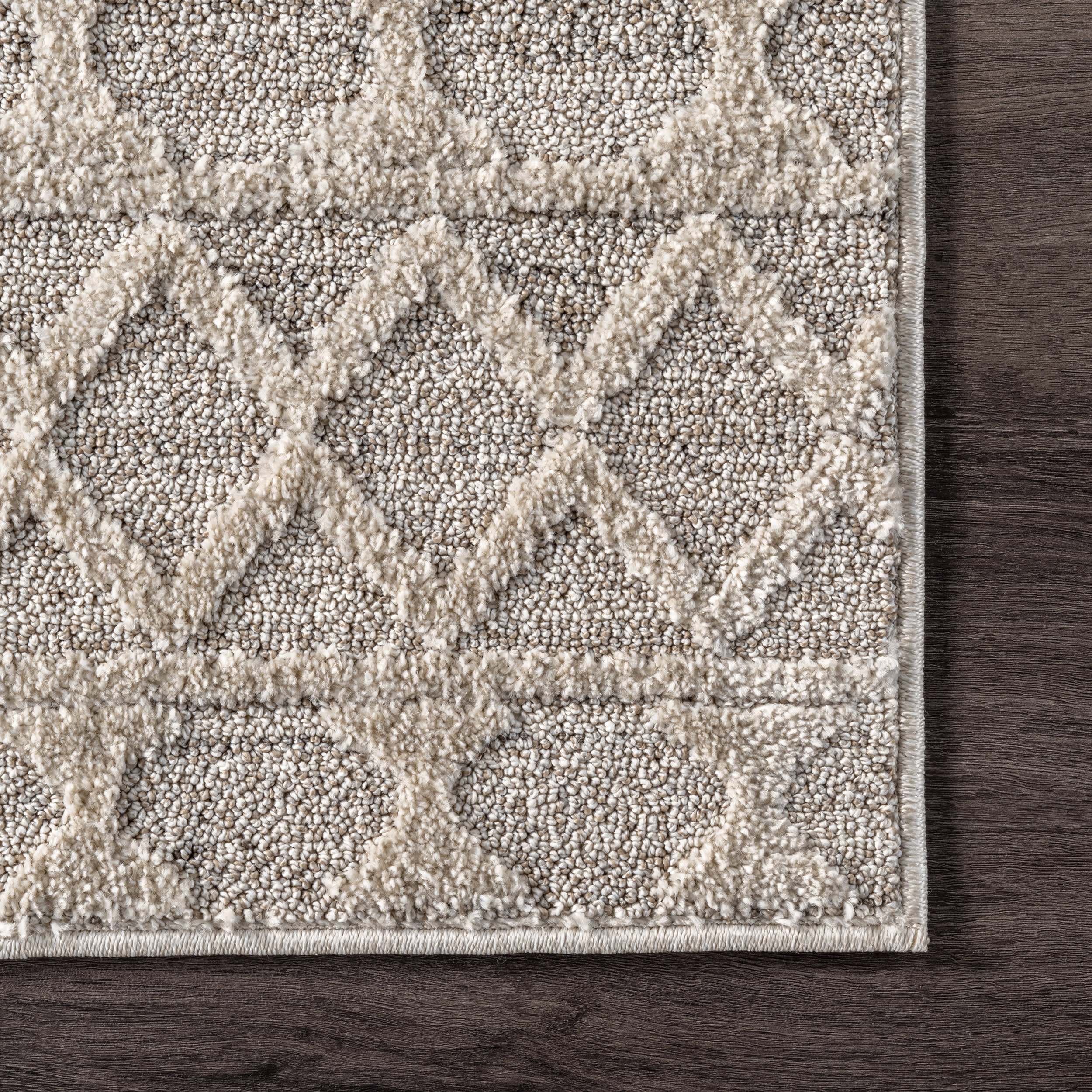 Miranda Moroccan Diamond Rug | Beige - Image 3