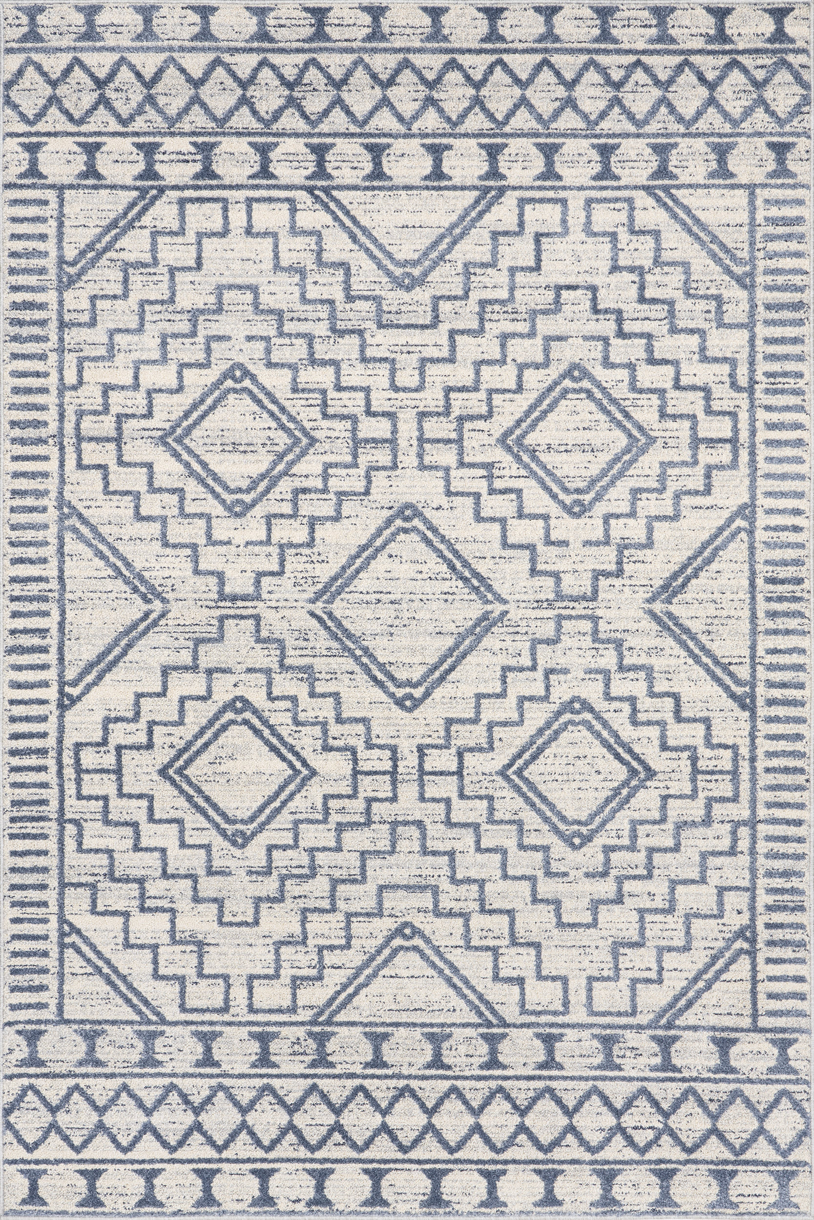 Miranda Moroccan Diamond Rug | Blue