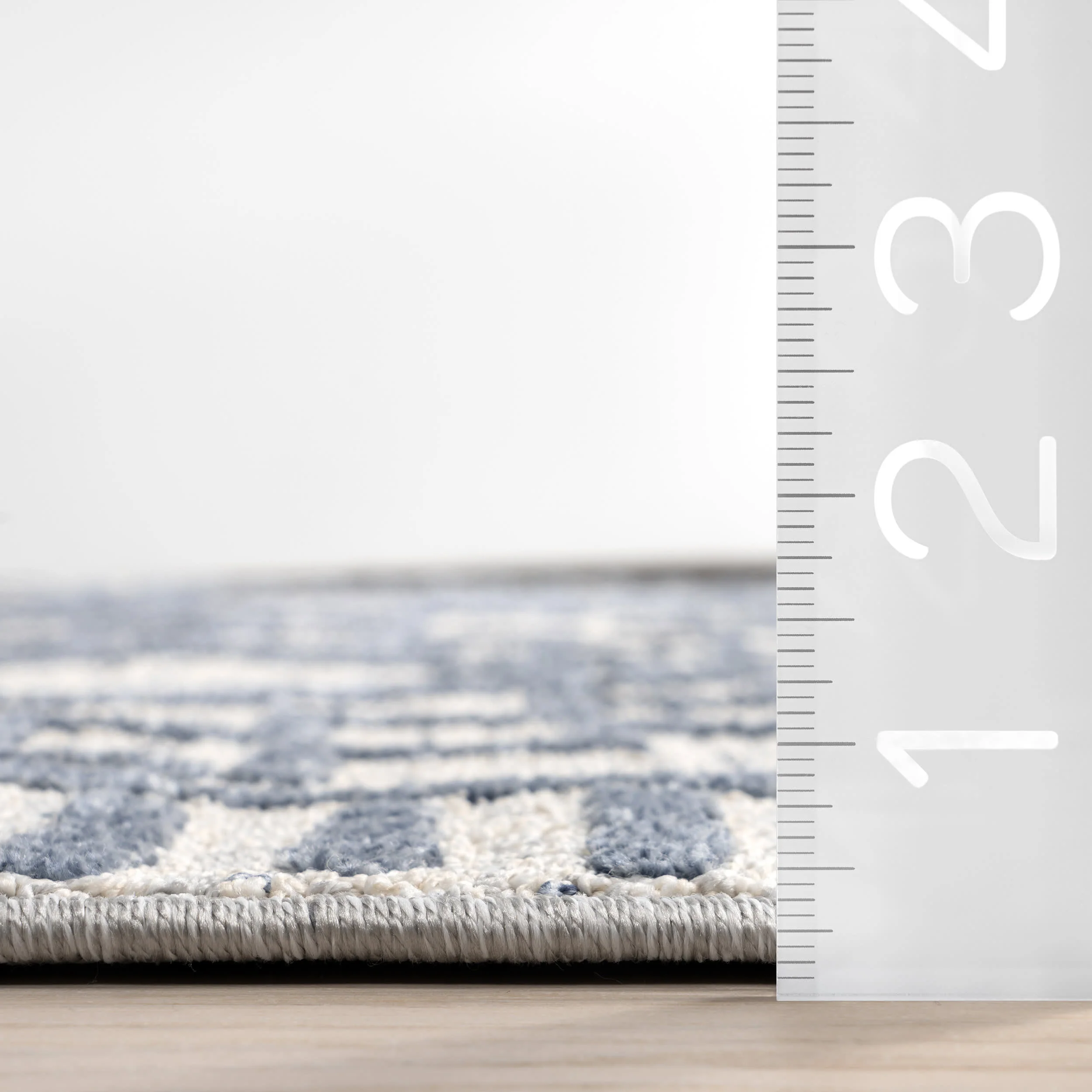Miranda Moroccan Diamond Rug | Blue - Image 6