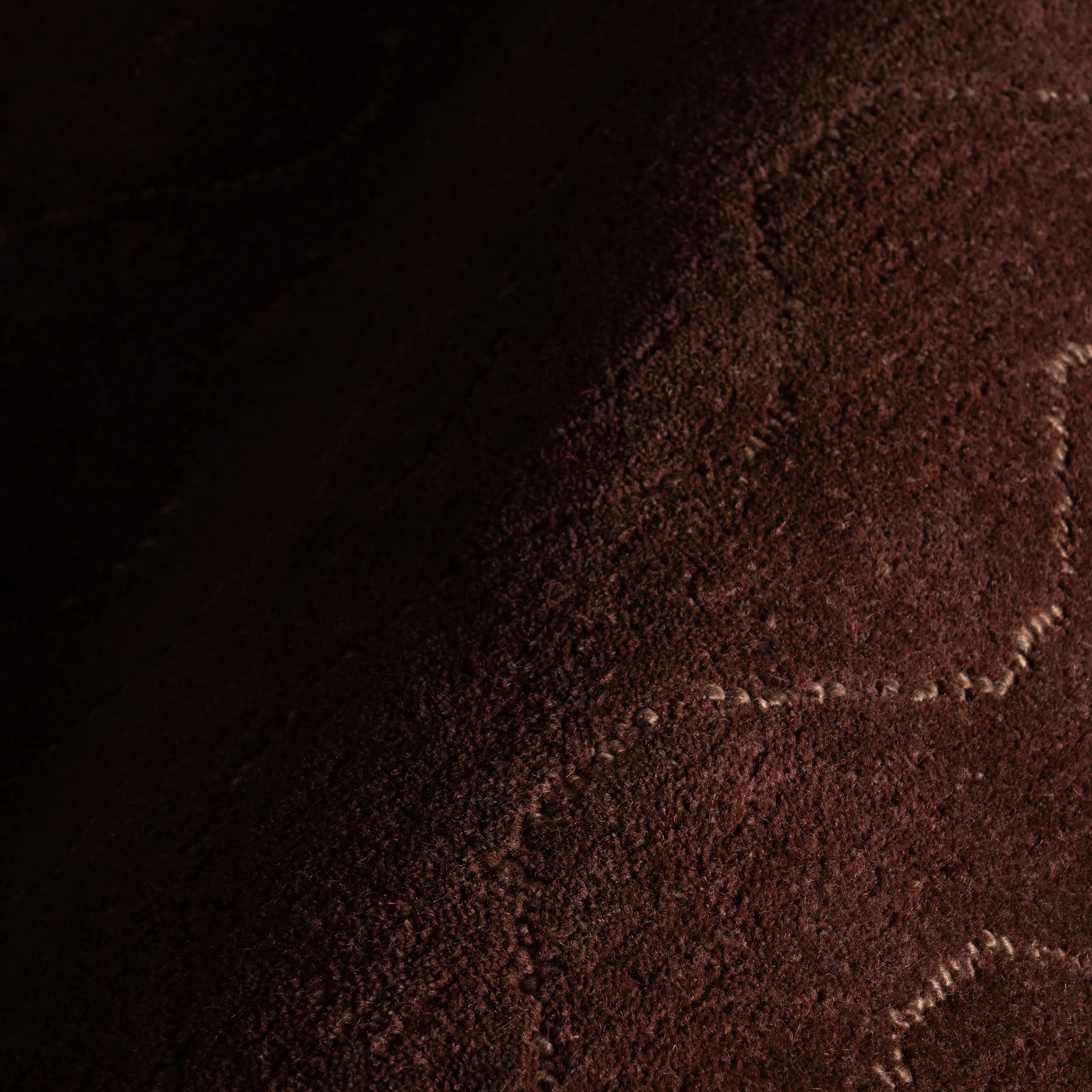 Mireille Solid Wool Cozy Rug | Brown - Image 3