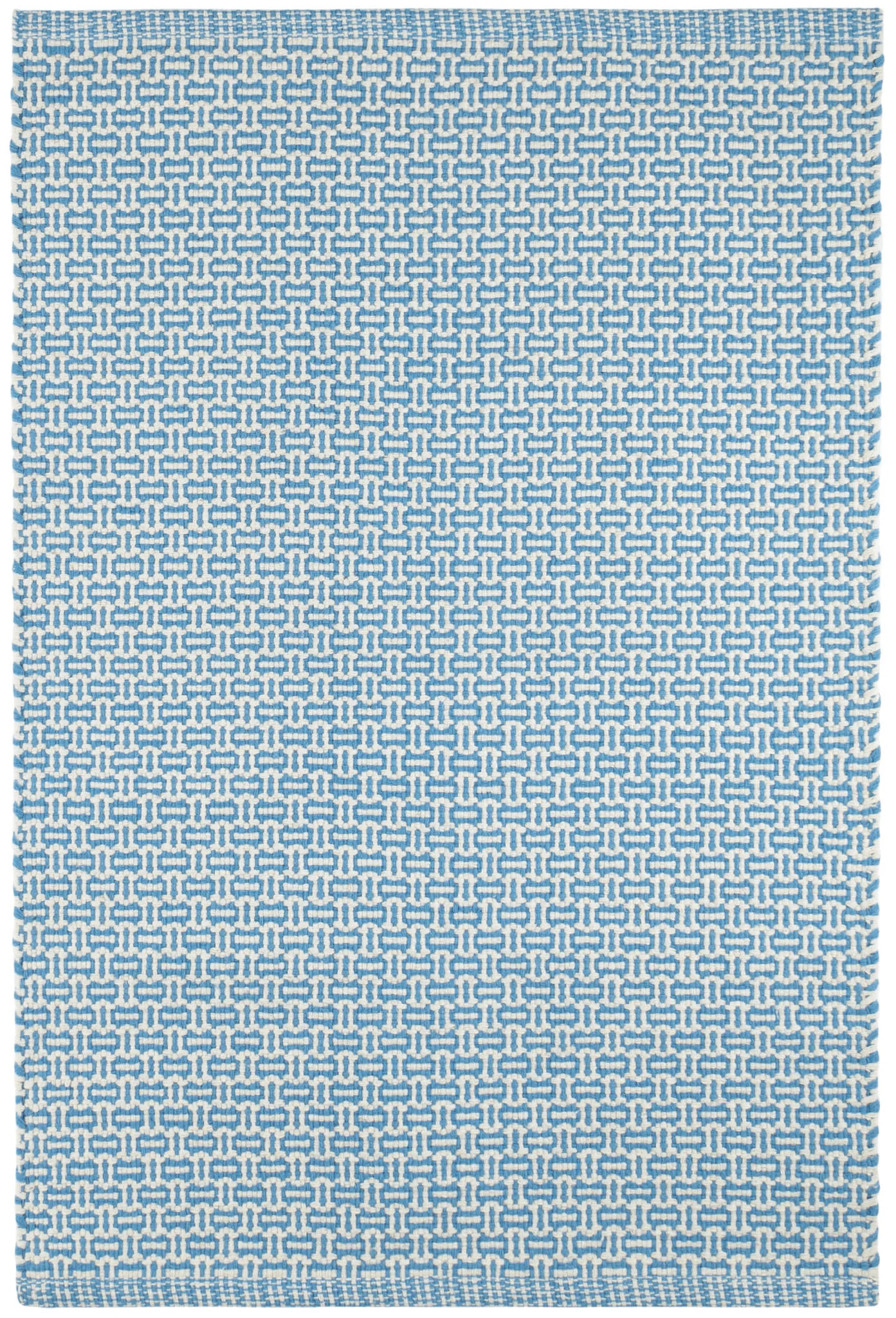 Miss Muffet Handwoven Cotton Rug | French Blue