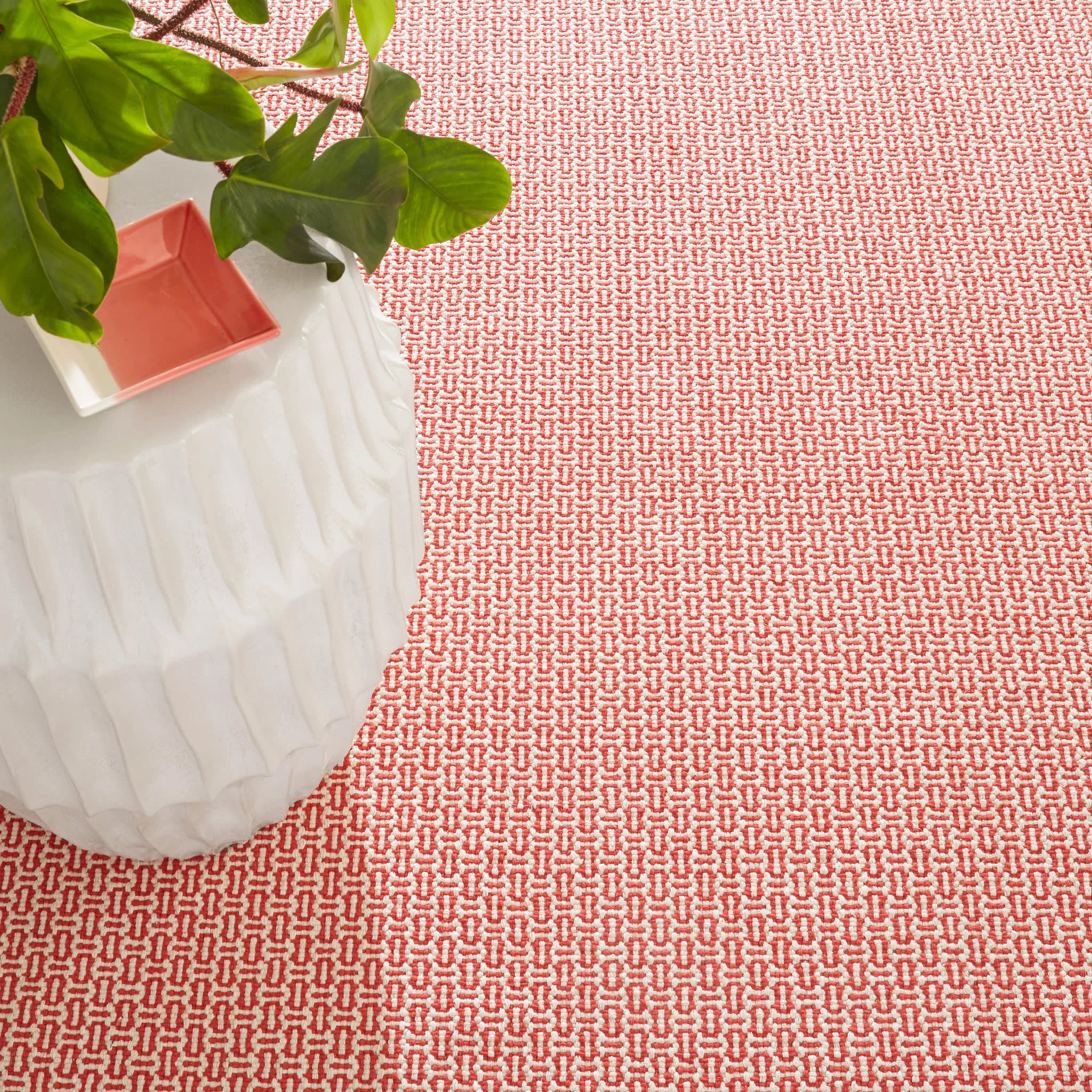 Miss Muffet Handwoven Cotton Rug | Paprika - Image 4