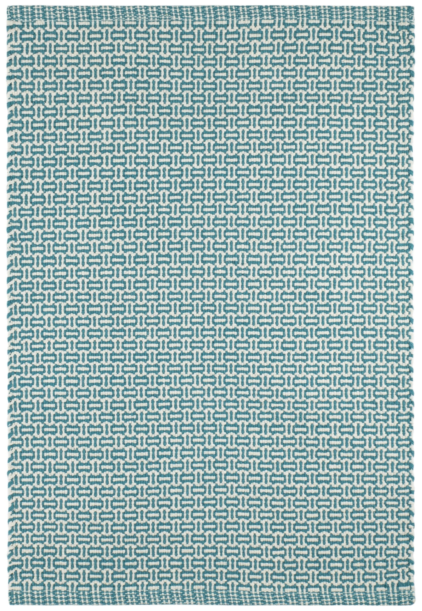 Miss Muffet Handwoven Cotton Rug | Teal