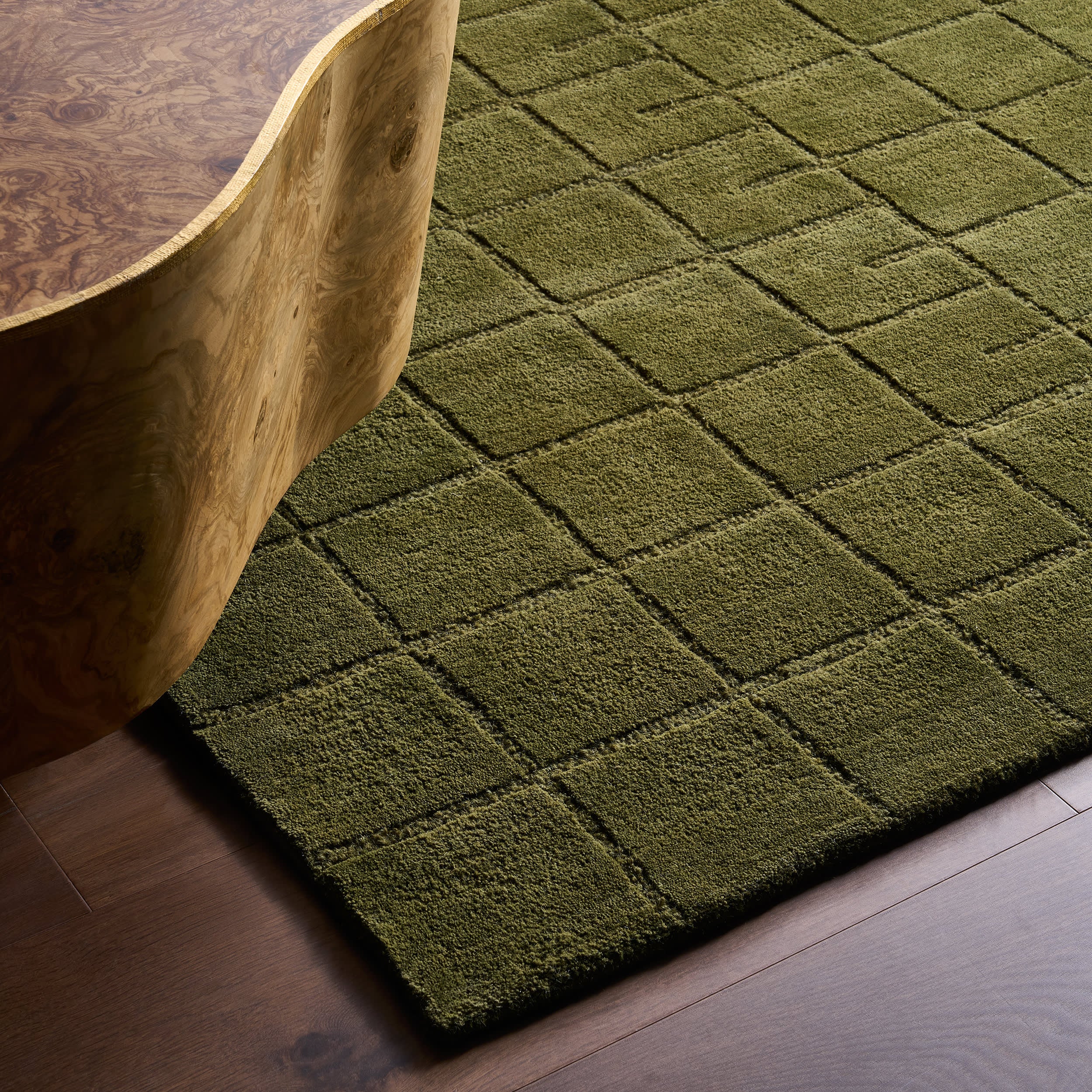Miva Modern Geometric Rug | Green - Image 3