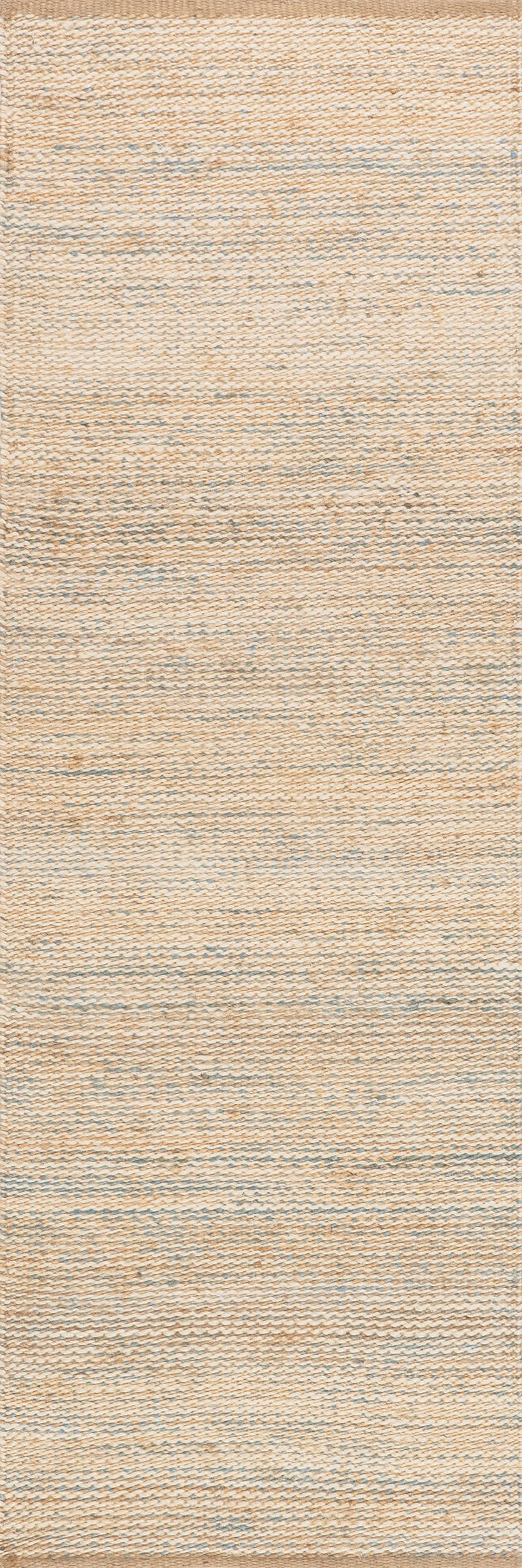 Mixed Stripe Handwoven Jute Rug | Blue