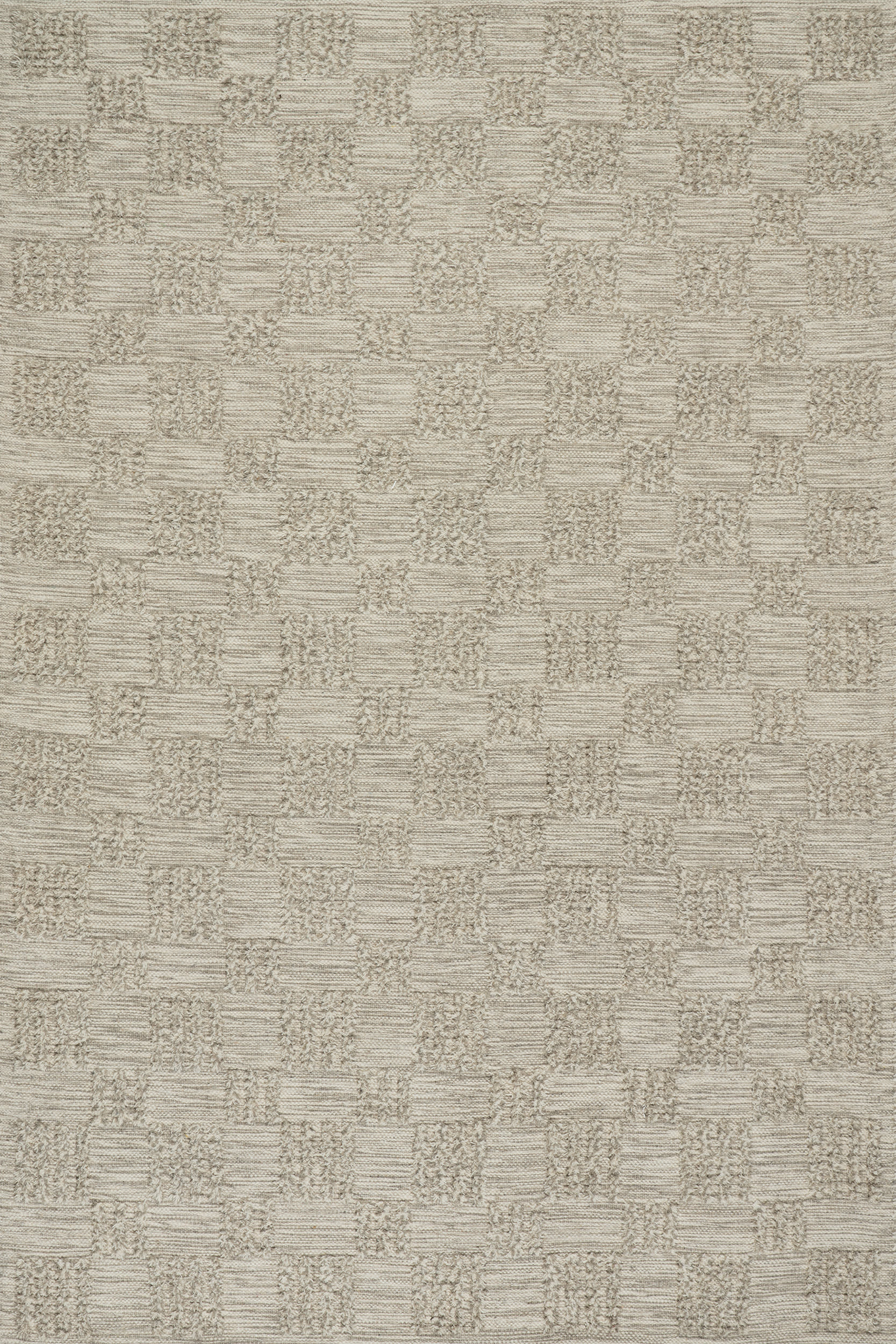 Mochaela Modern Checkered Rug | Beige