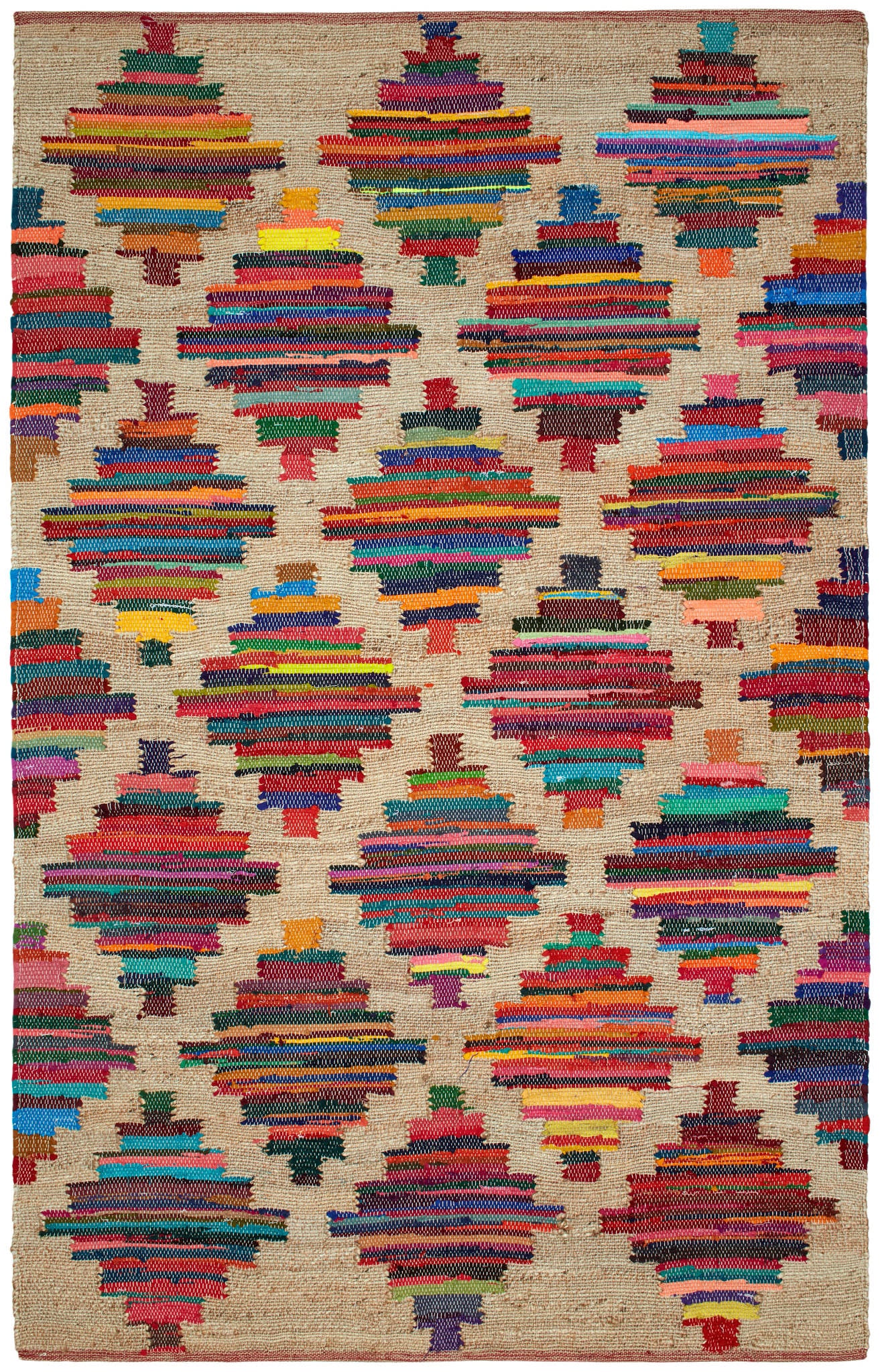 Mod Chindi Handwoven Jute Rug | Multi
