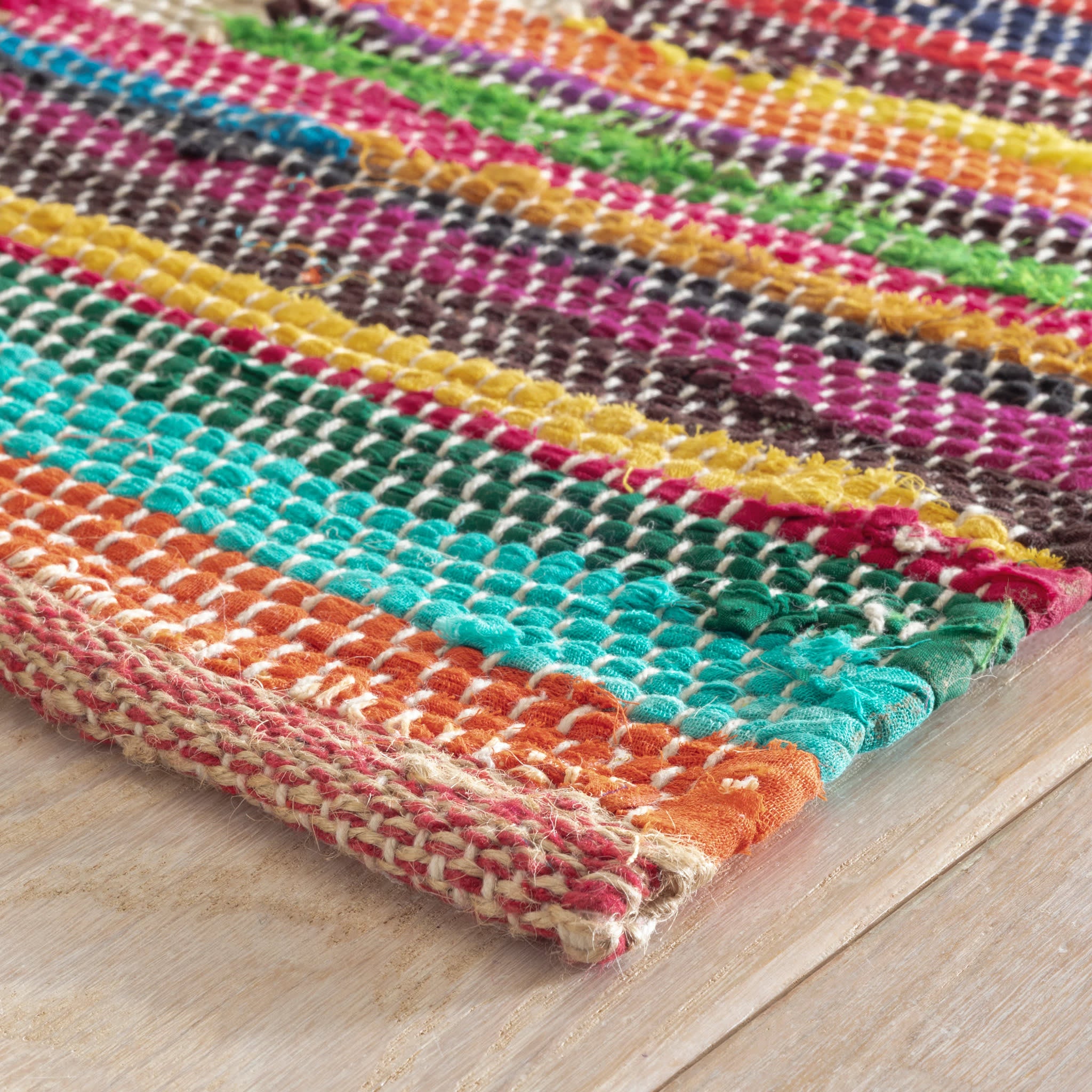 Mod Chindi Handwoven Jute Rug | Multi - Image 5