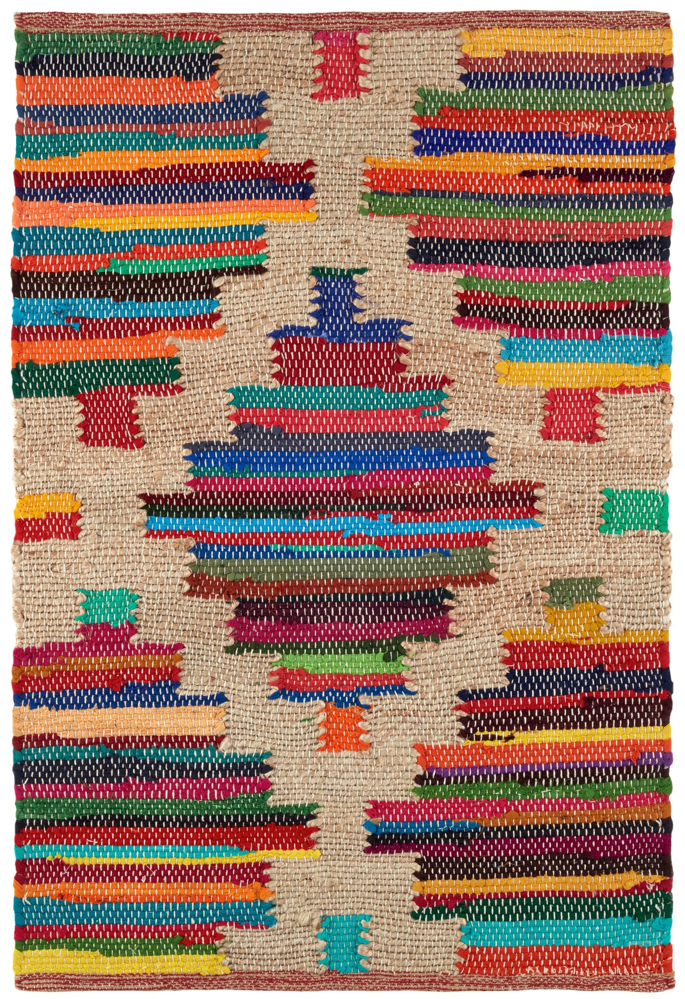Mod Chindi Handwoven Jute Rug | Multi - Image 6