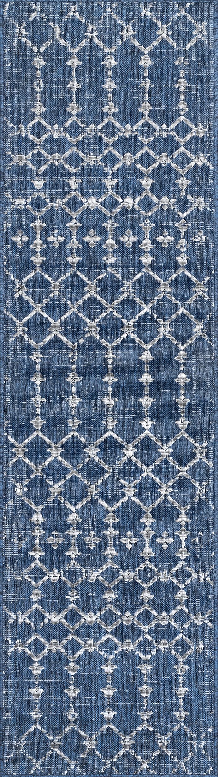 Modern Trellis Indoor/Outdoor Rug | Blue