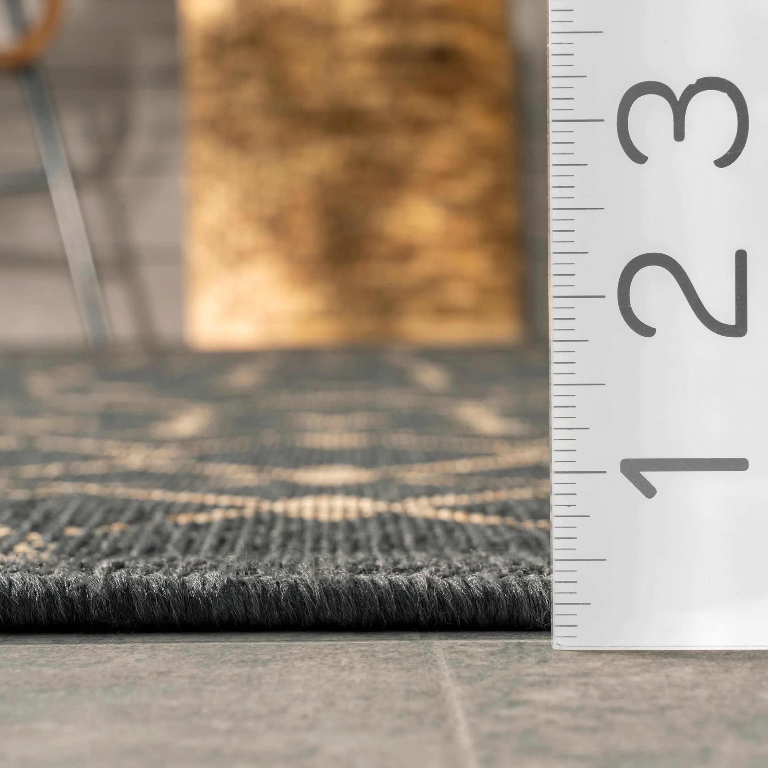 Modern Trellis Indoor/Outdoor Rug | Charcoal - Image 5