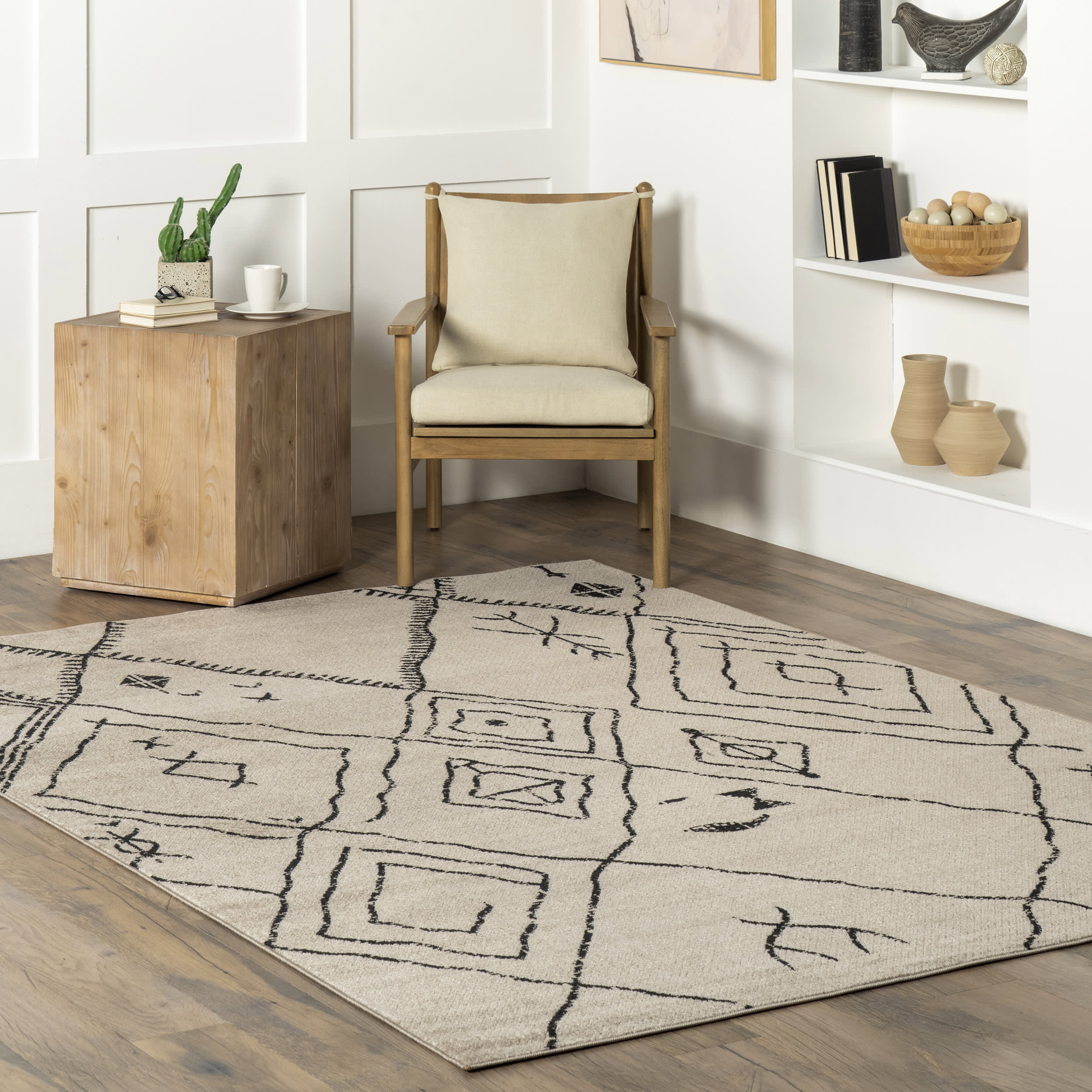 Modern Tribal Rug | Beige - Image 2