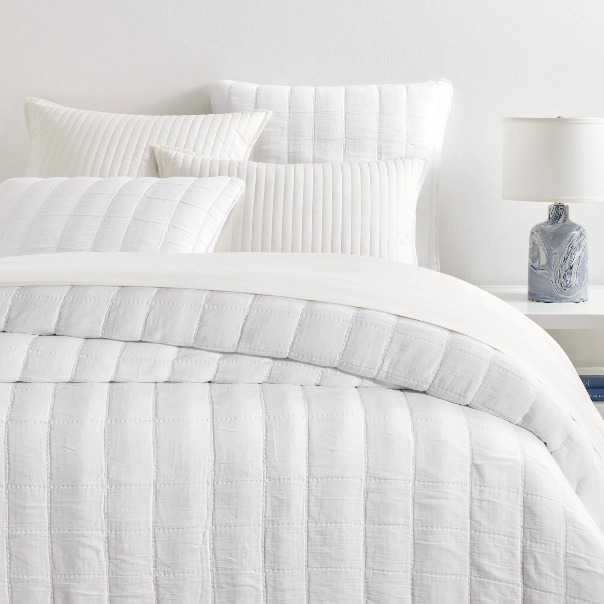 Monet Quilted Coverlet | White