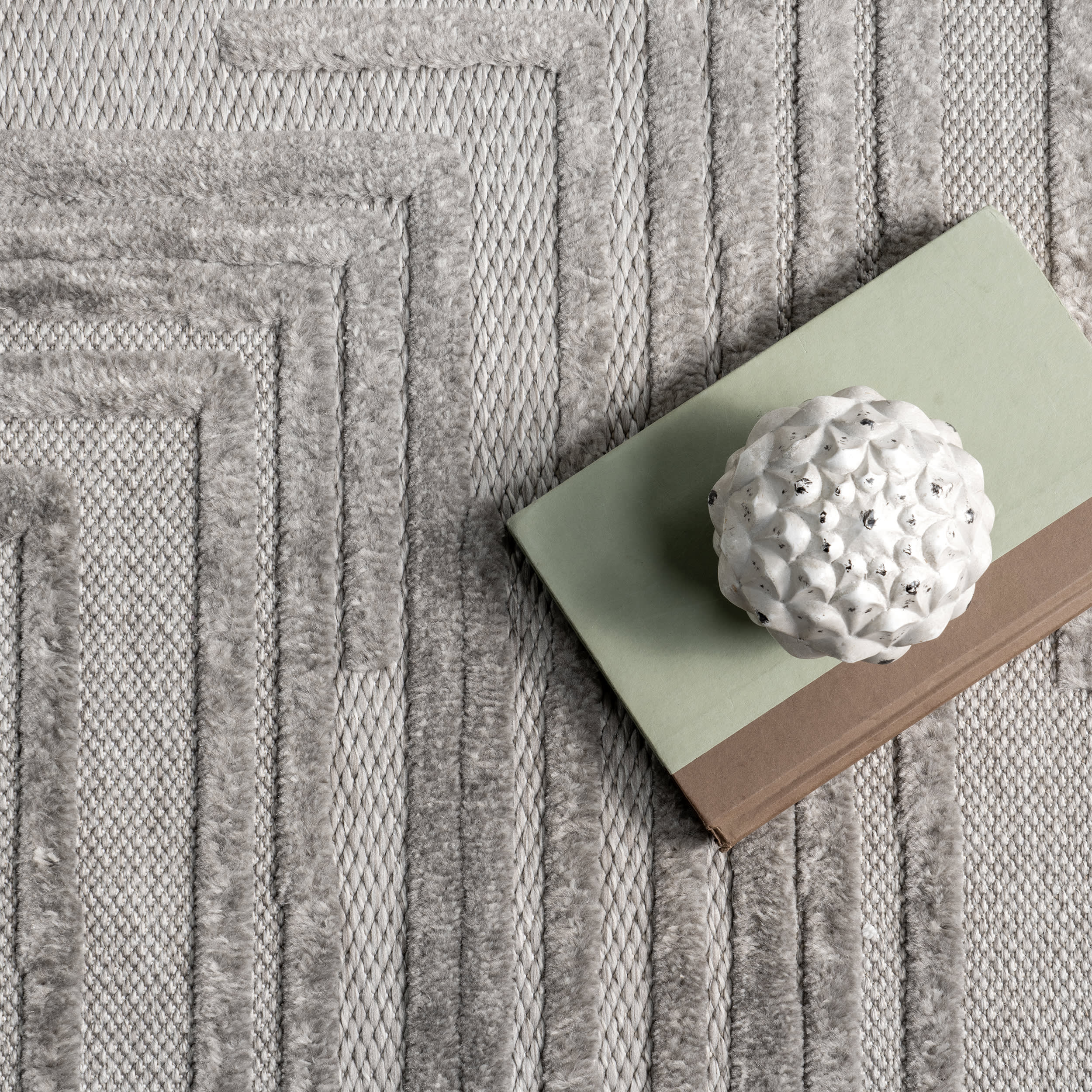 Monique Abstract Line Rug | Grey - Image 7