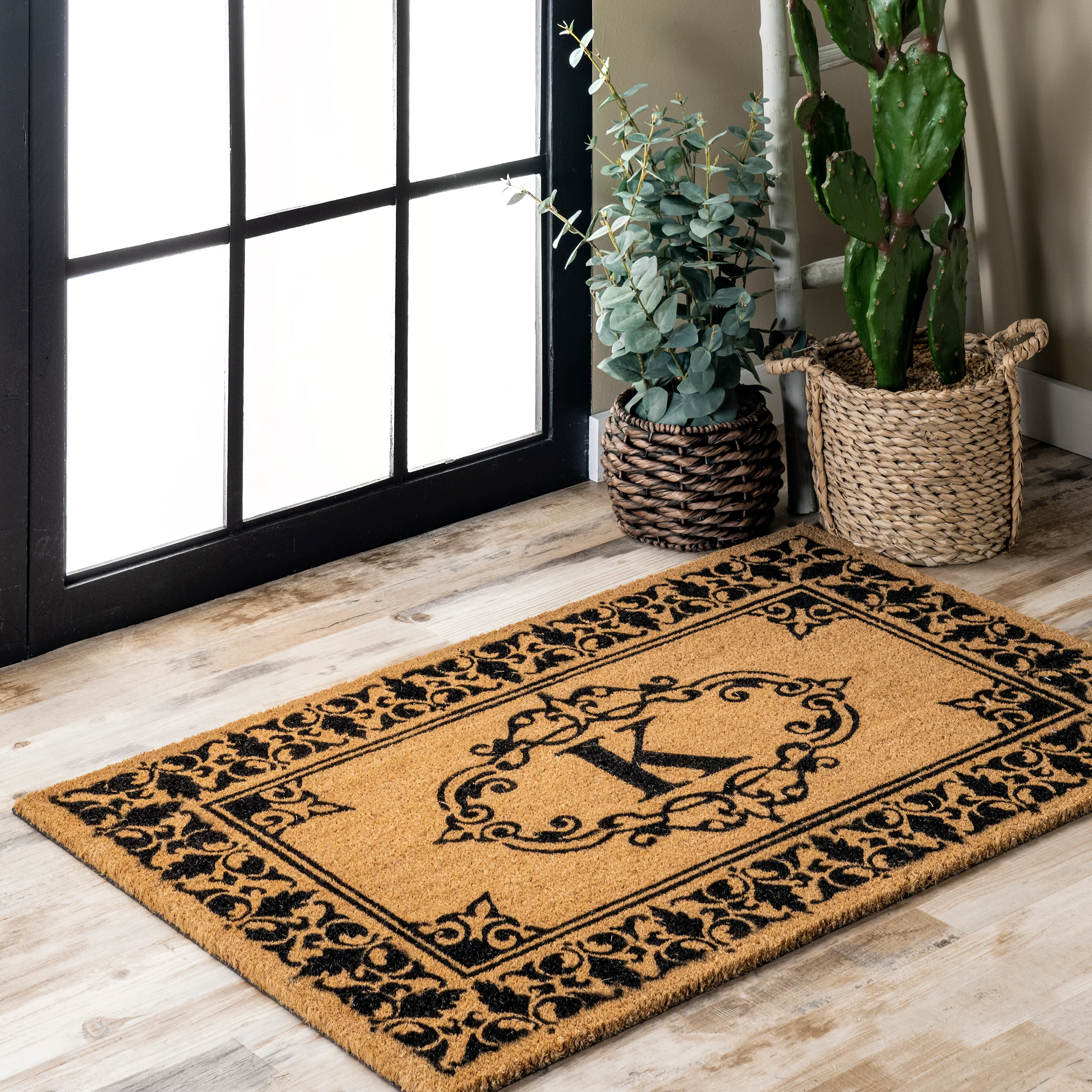 Monogrammed Outdoor Welcome Door Mat | Letter K - Image 2