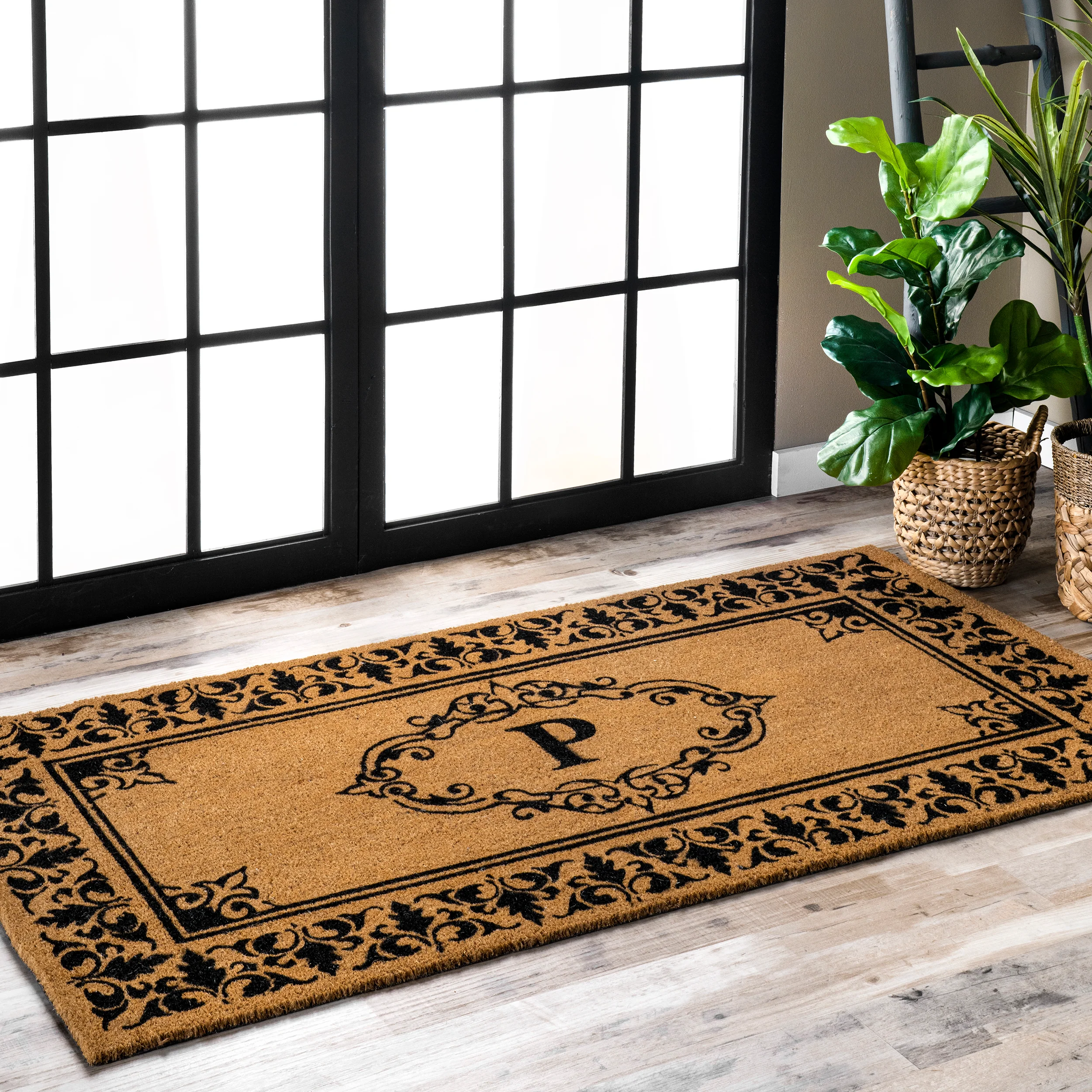 Monogrammed Outdoor Welcome Door Mat | Letter P - Image 2