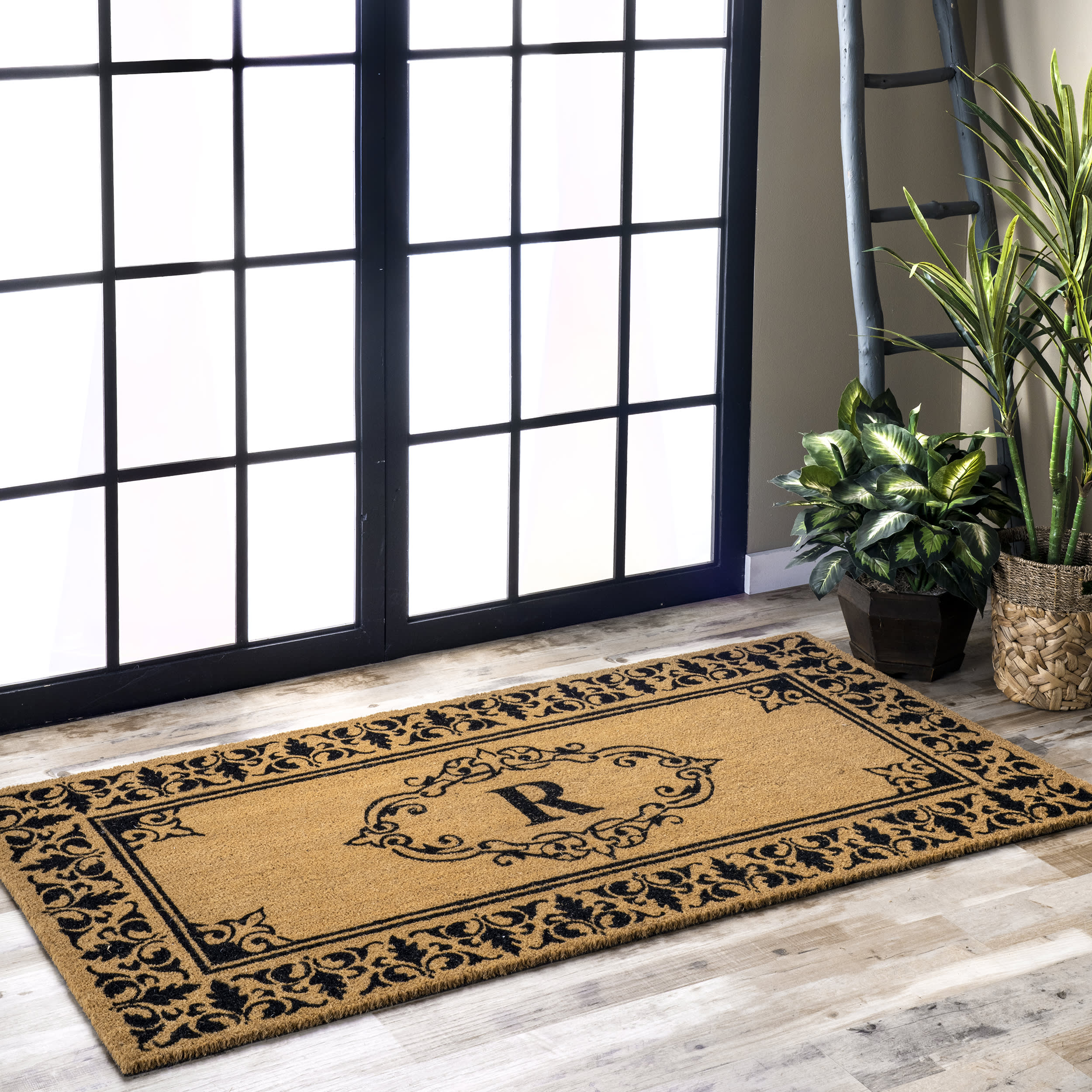 Monogrammed Outdoor Welcome Door Mat | Letter R - Image 2