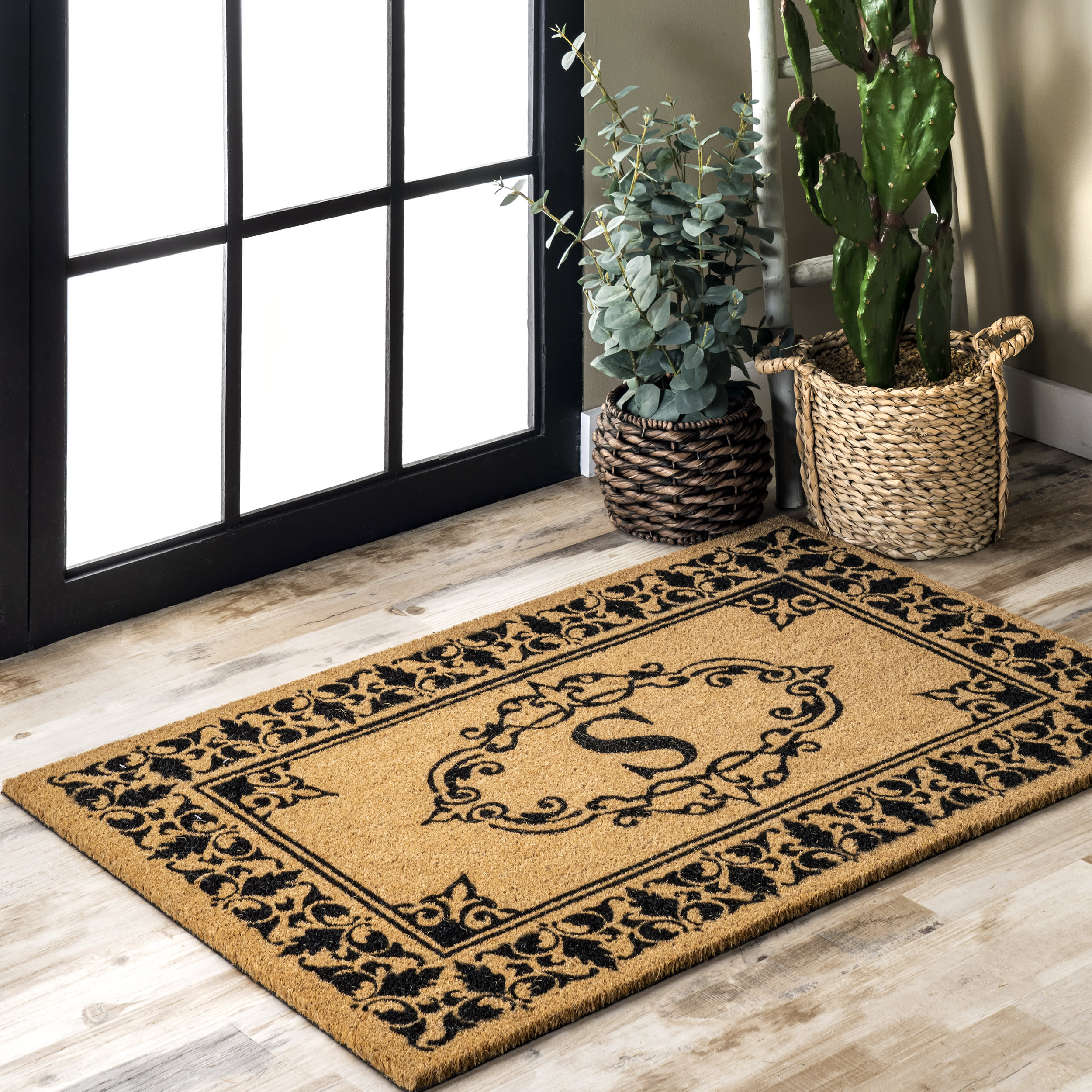 Monogrammed Outdoor Welcome Door Mat | Letter S - Image 2