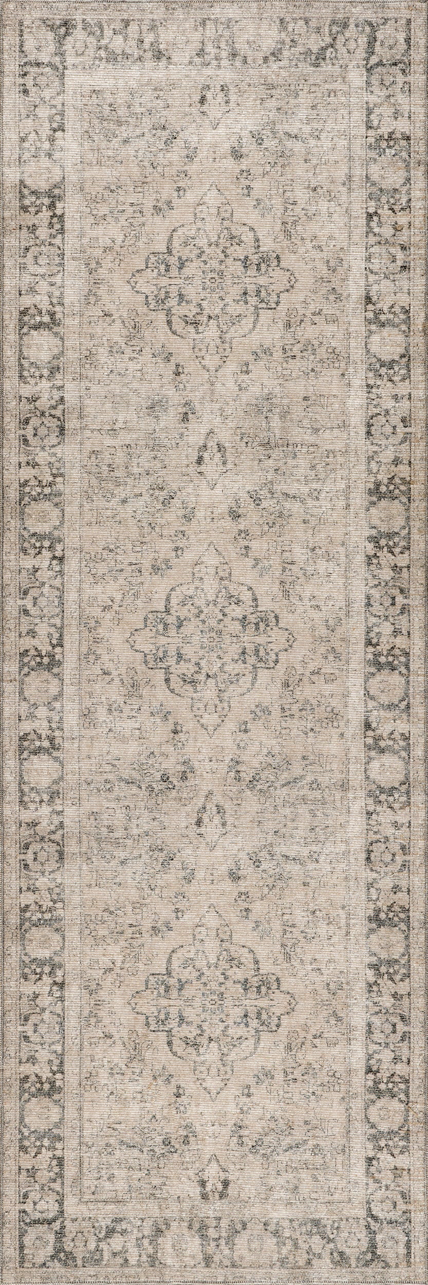 Montclair Antiqued Jute-Blend Rug | Grey