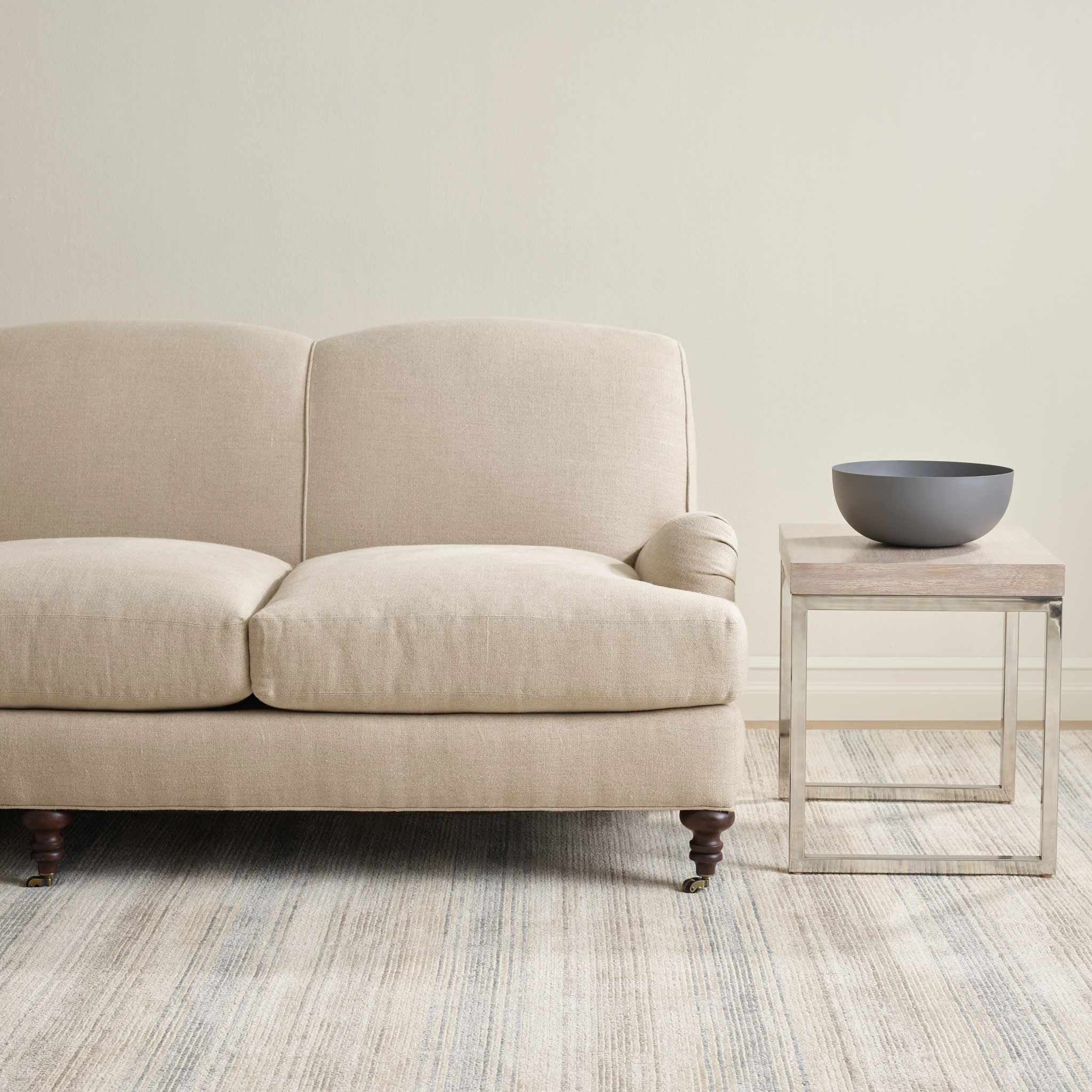 Moonshine Handwoven Cotton/Viscose Rug | Neutral - Image 2