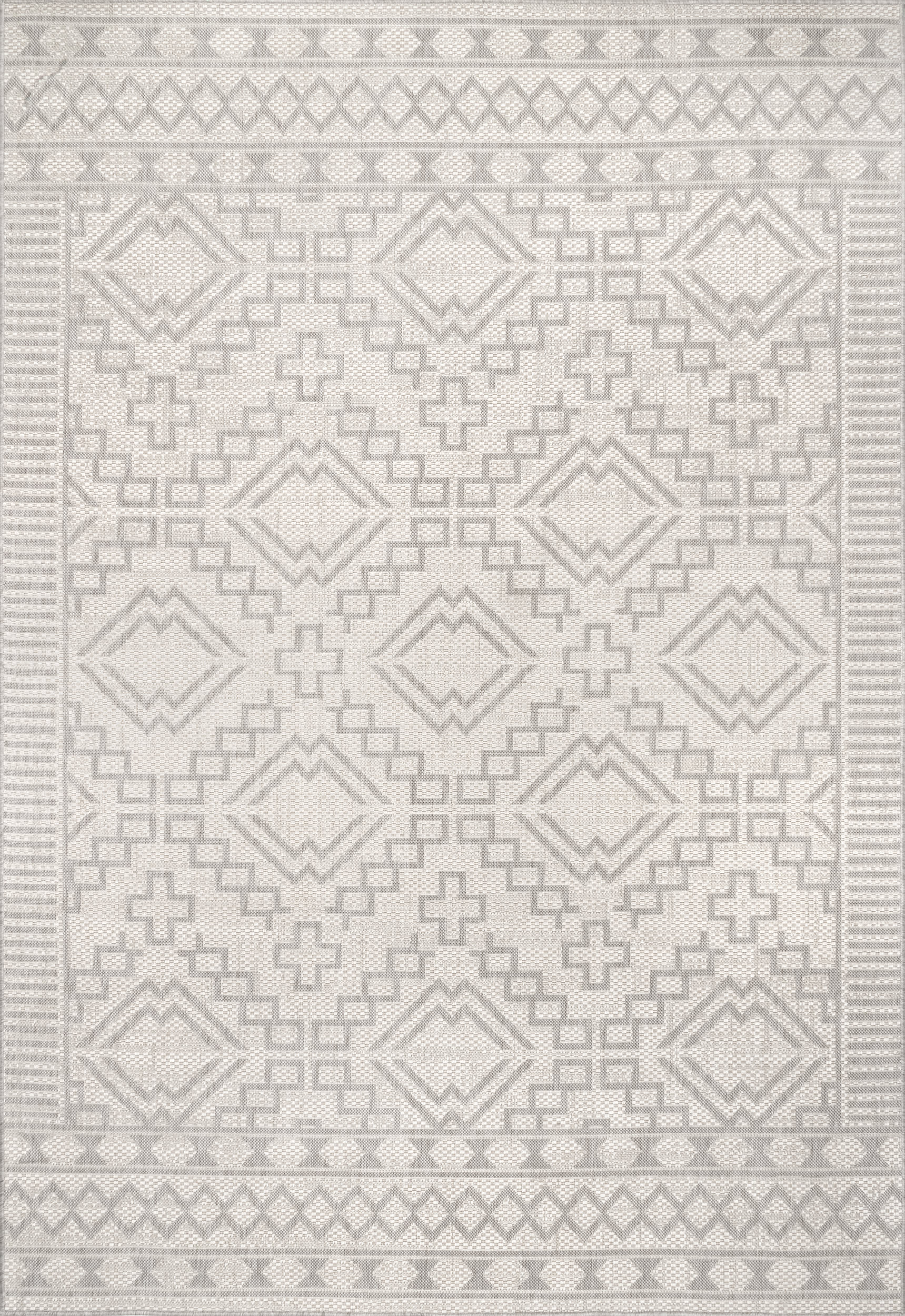 Moroccan Diamond Indoor/Outdoor Rug | Grey