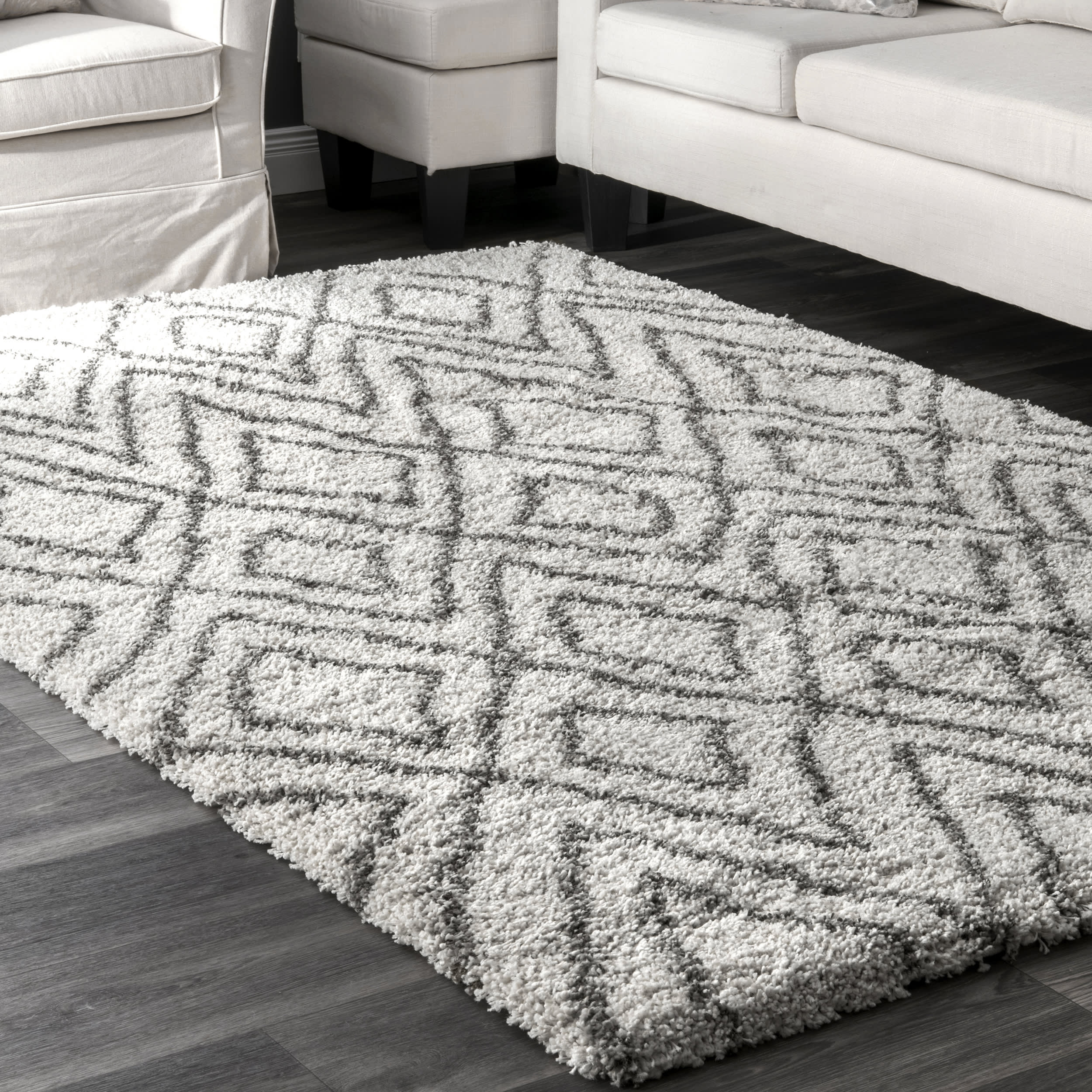 Moroccan Diamond Rug | Ivory - Image 2