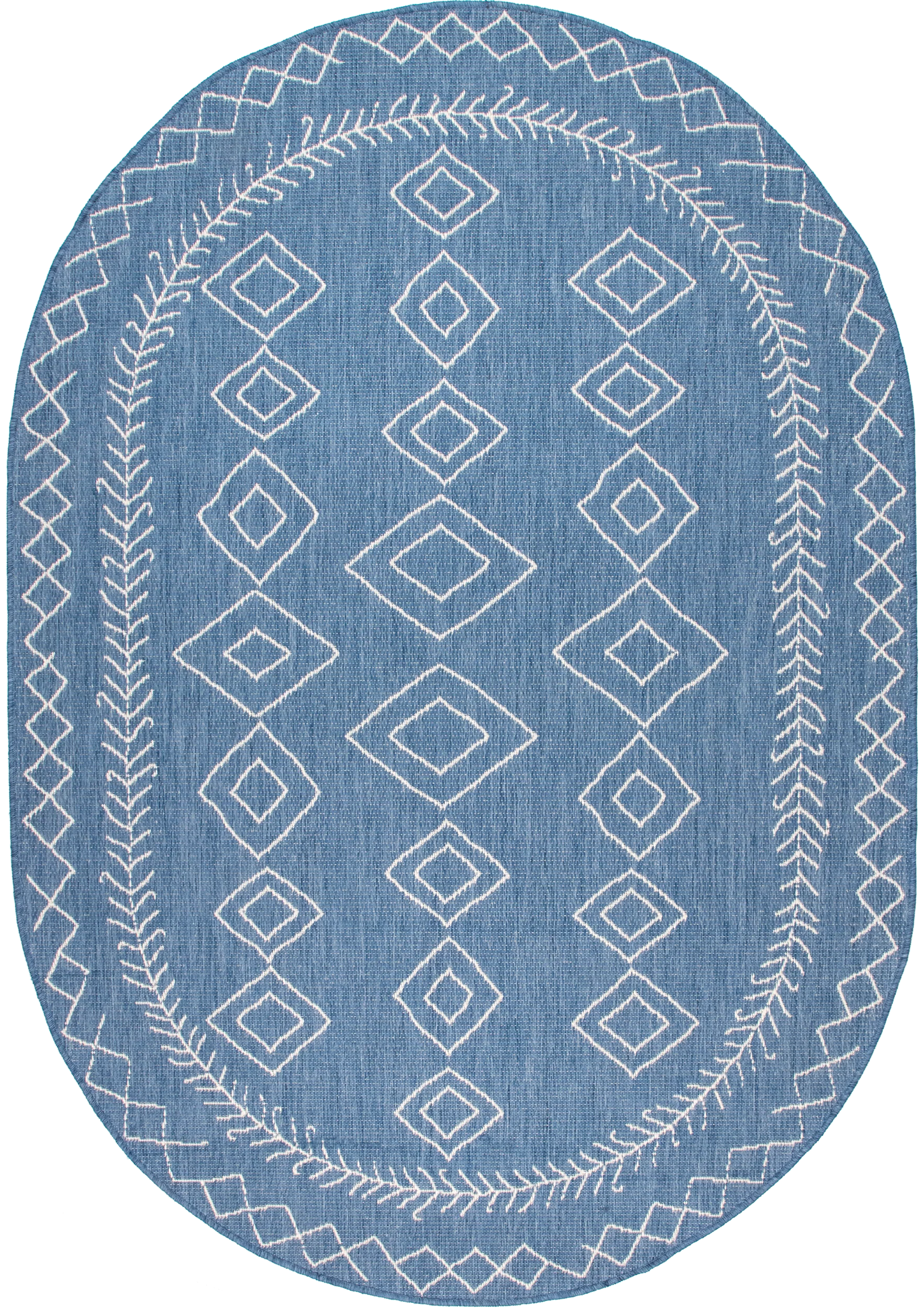 Moroccan Diamonds Indoor/Outdoor Rug | Blue