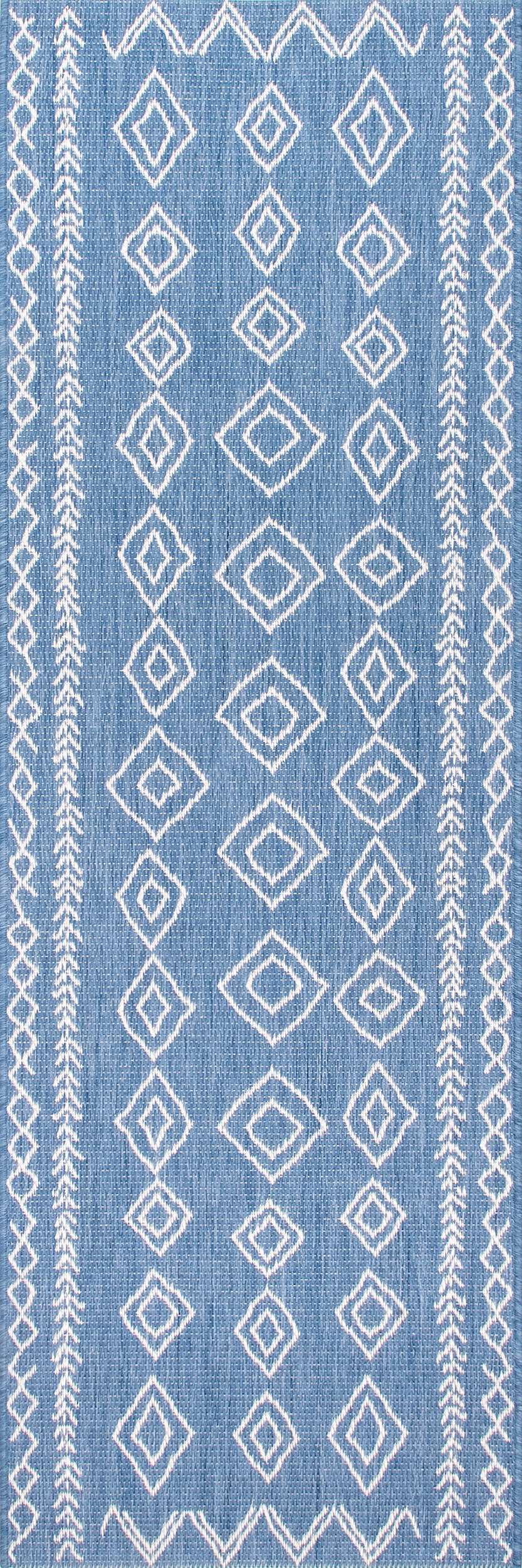 Moroccan Diamonds Indoor/Outdoor Rug | Blue