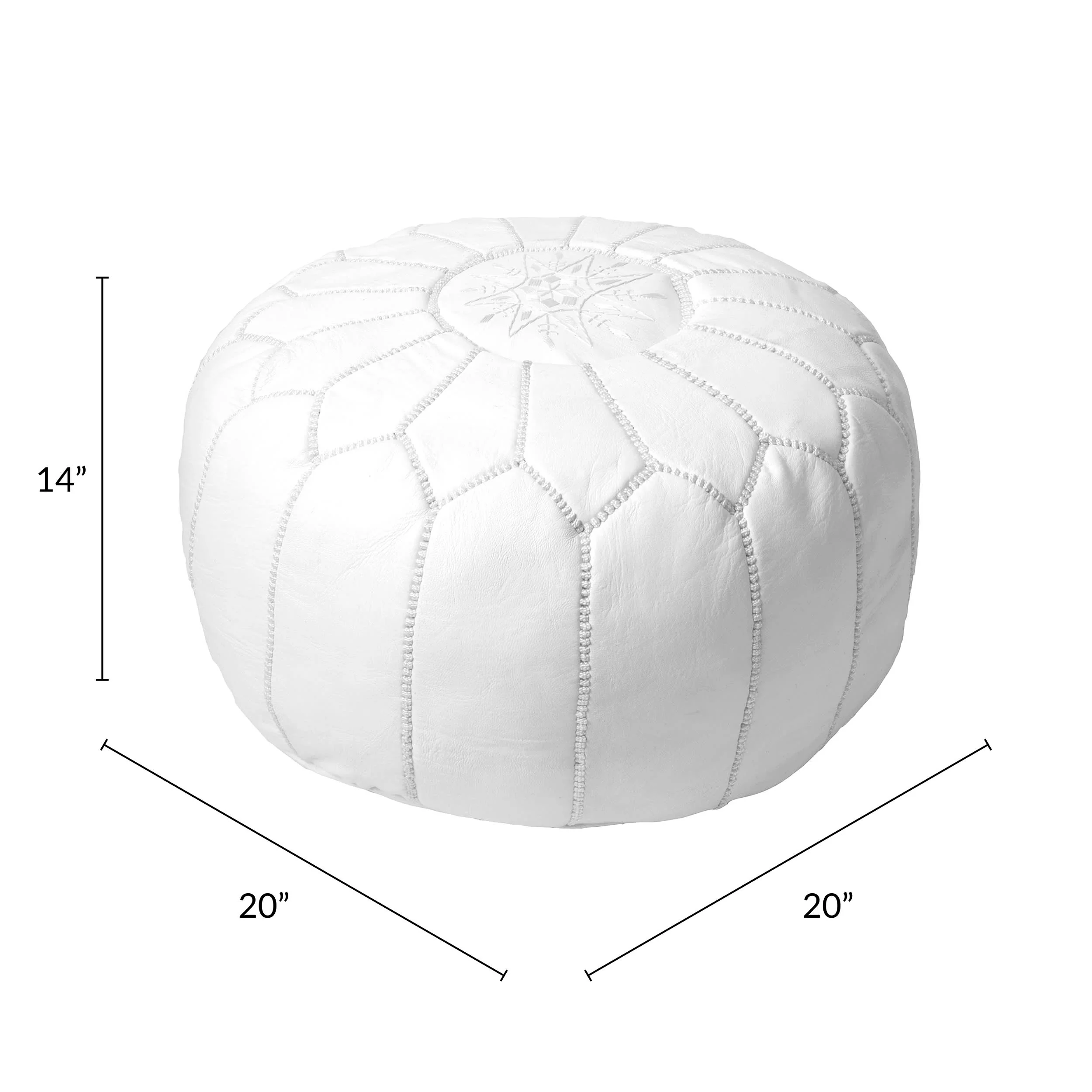 Moroccan Ottoman | White - Image 3