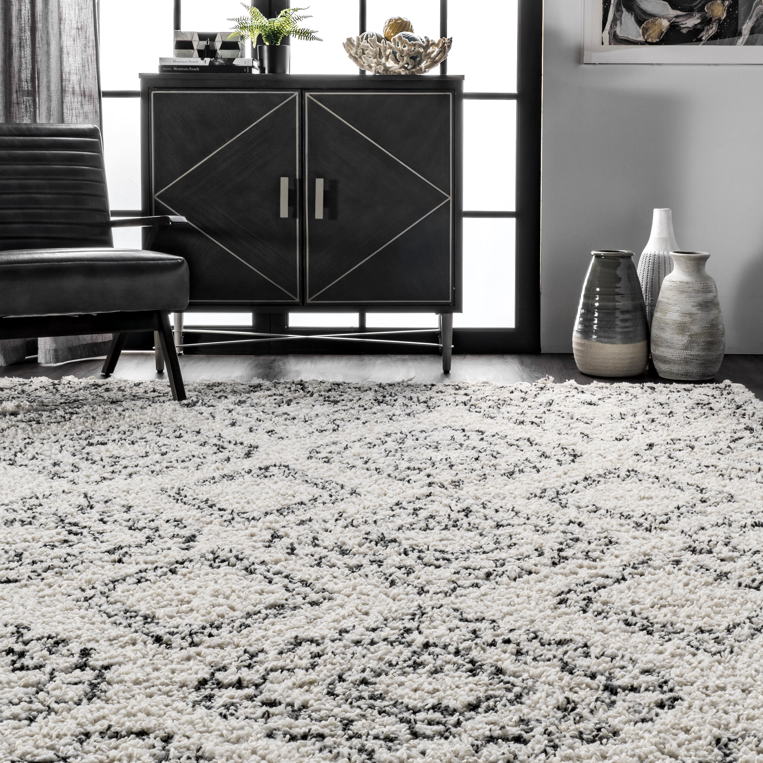 Moroccan Tasseled Rug | Off White - Image 4
