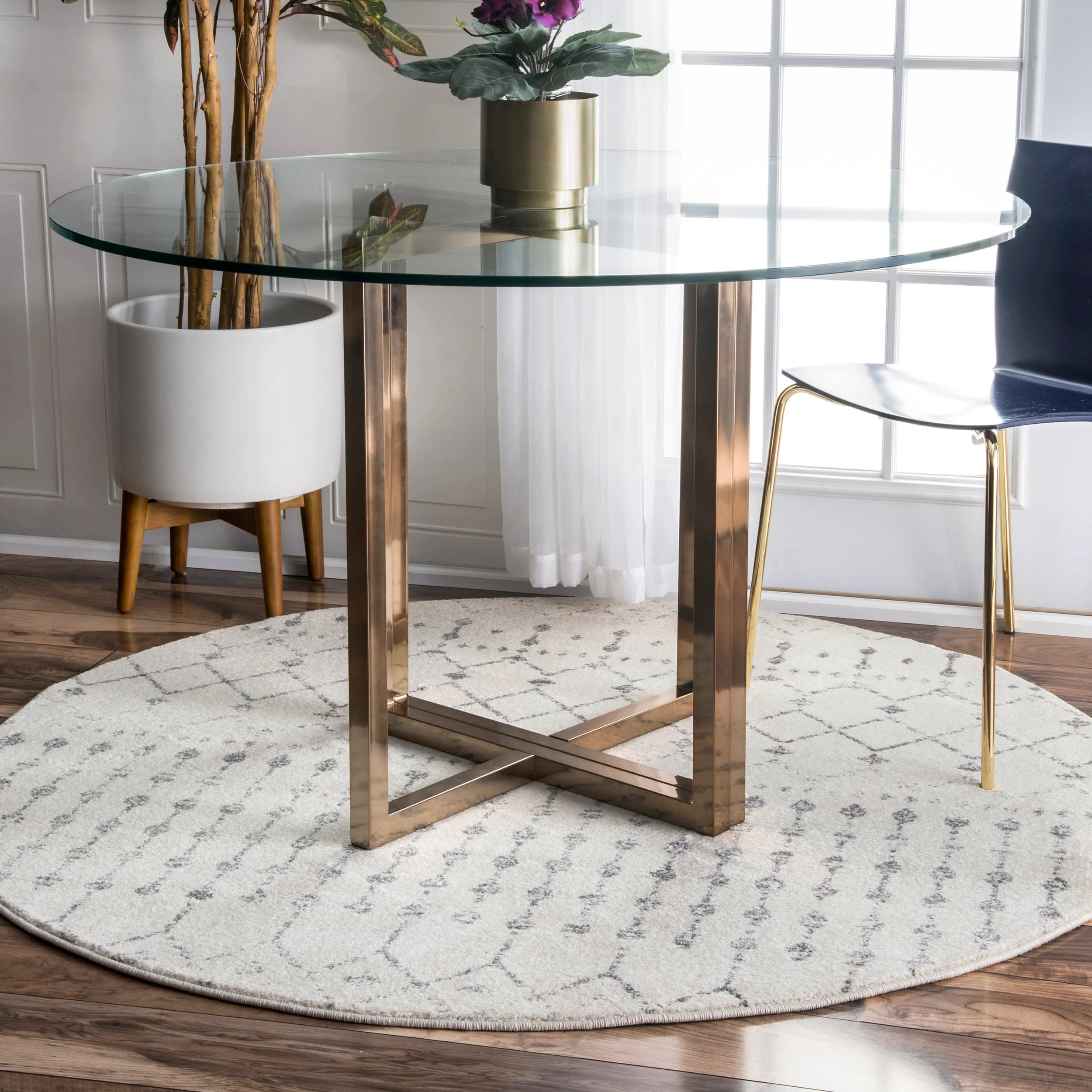 Moroccan Trellis Rug | Grey - Image 2