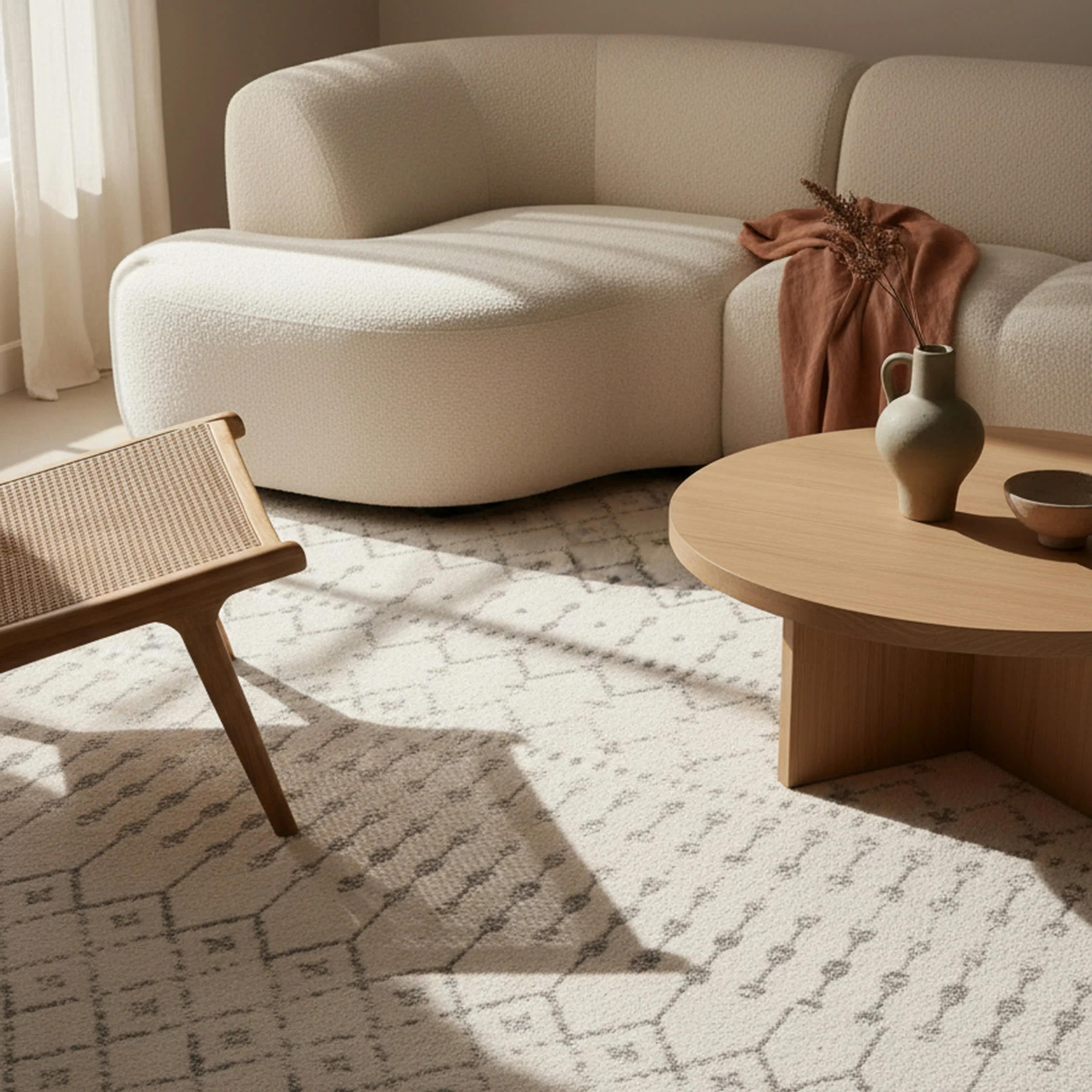 Moroccan Trellis Rug | Grey - Image 5