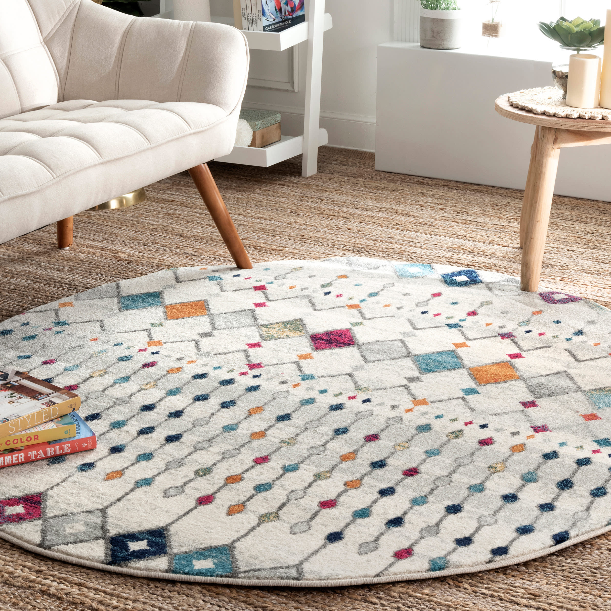 Moroccan Trellis Rug | Multicolor - Image 2