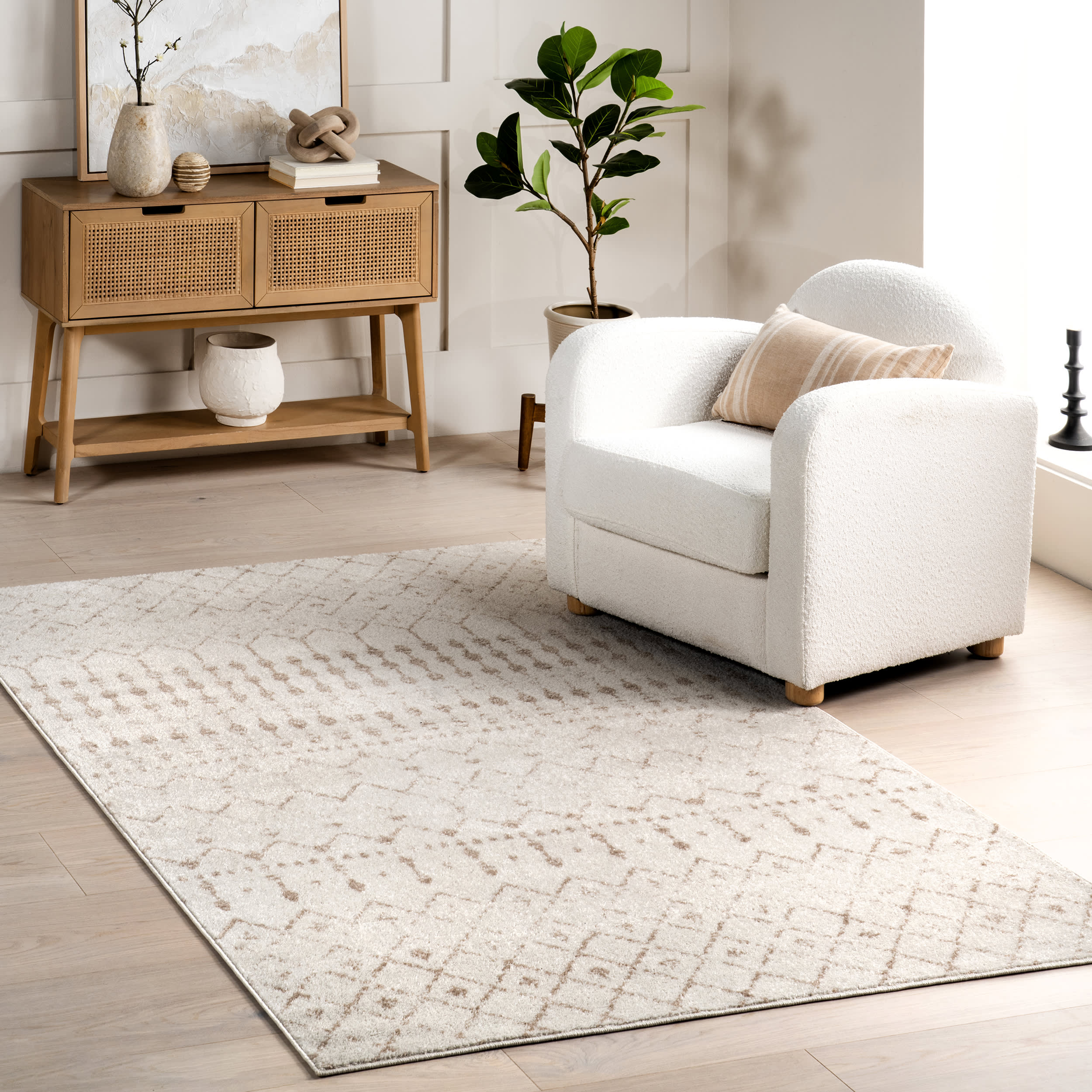 Moroccan Trellis Rug | Neutral - Image 2