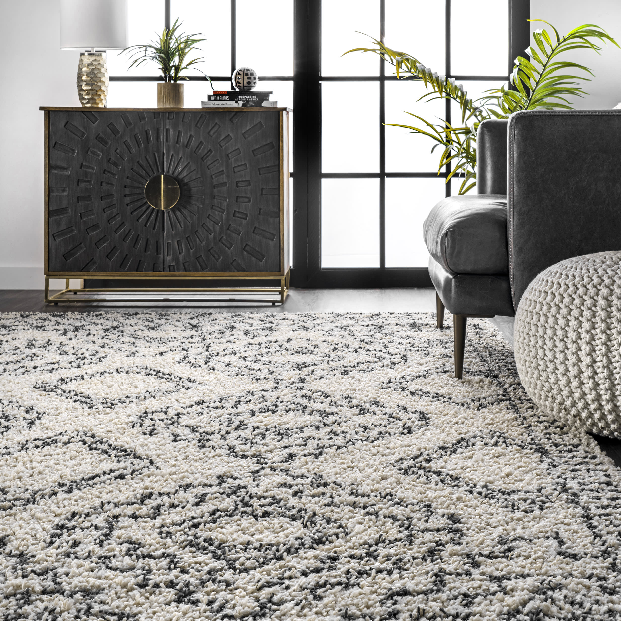Moroccan Trellis Rug | Off White - Image 4